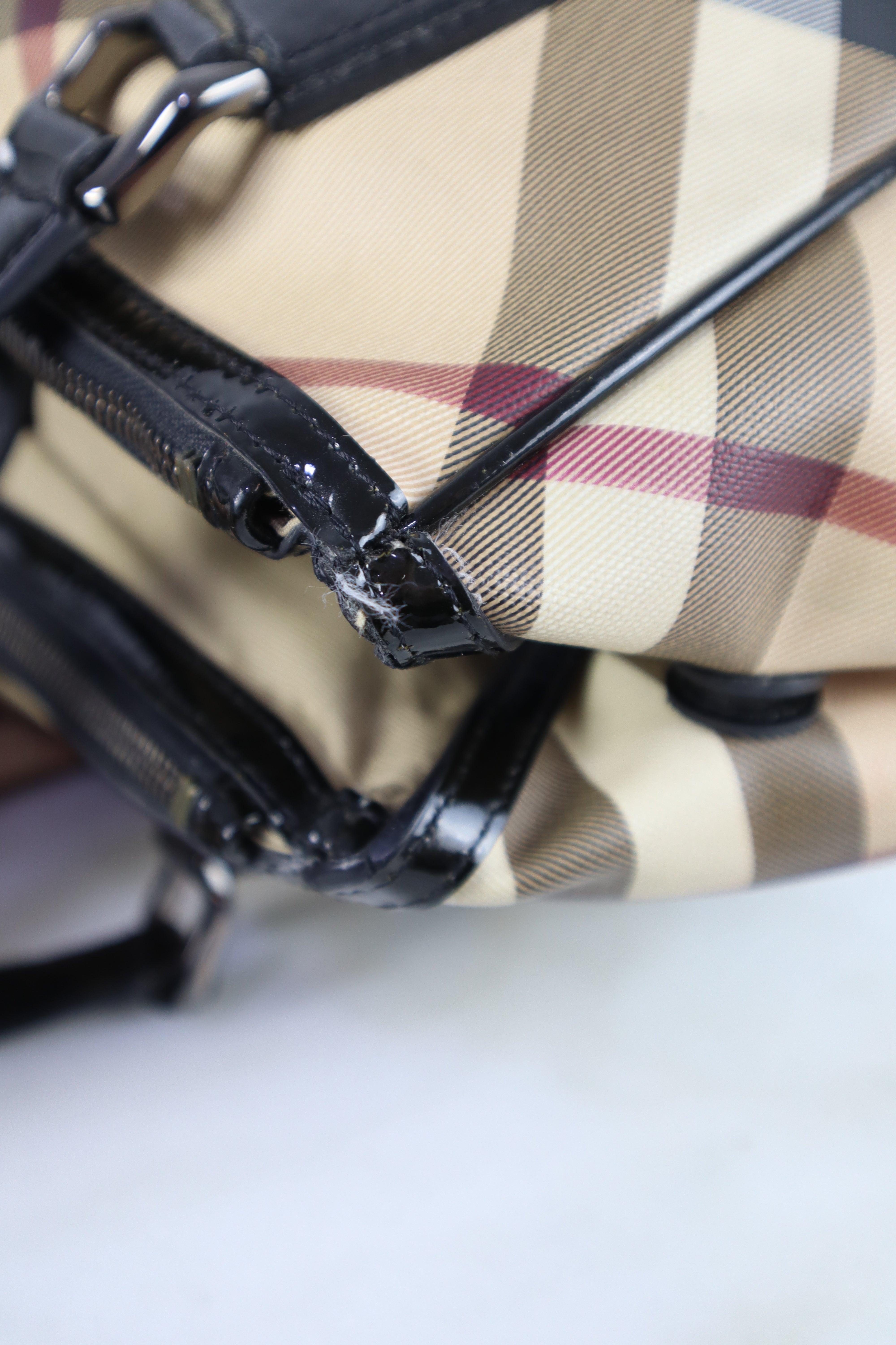 Burberry Nova Check Black Medium Melbury Shoulder Bag