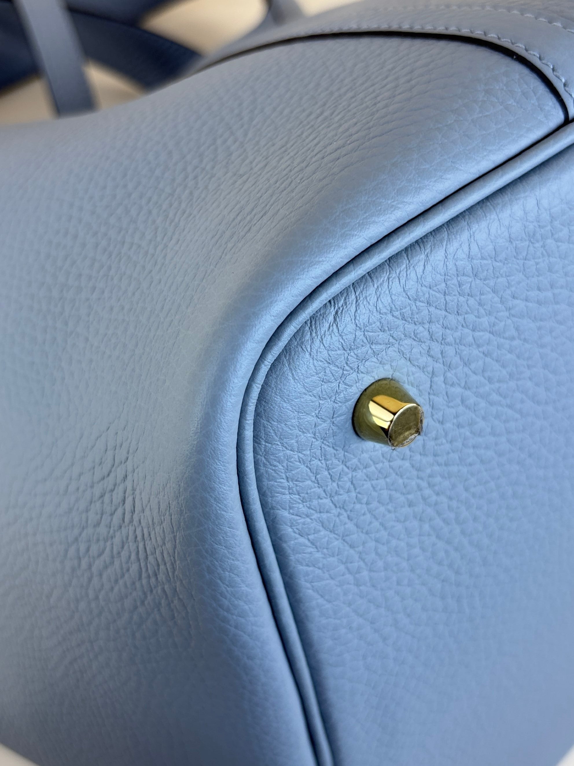 Hermes picotin 22 gris pantin clemence leather