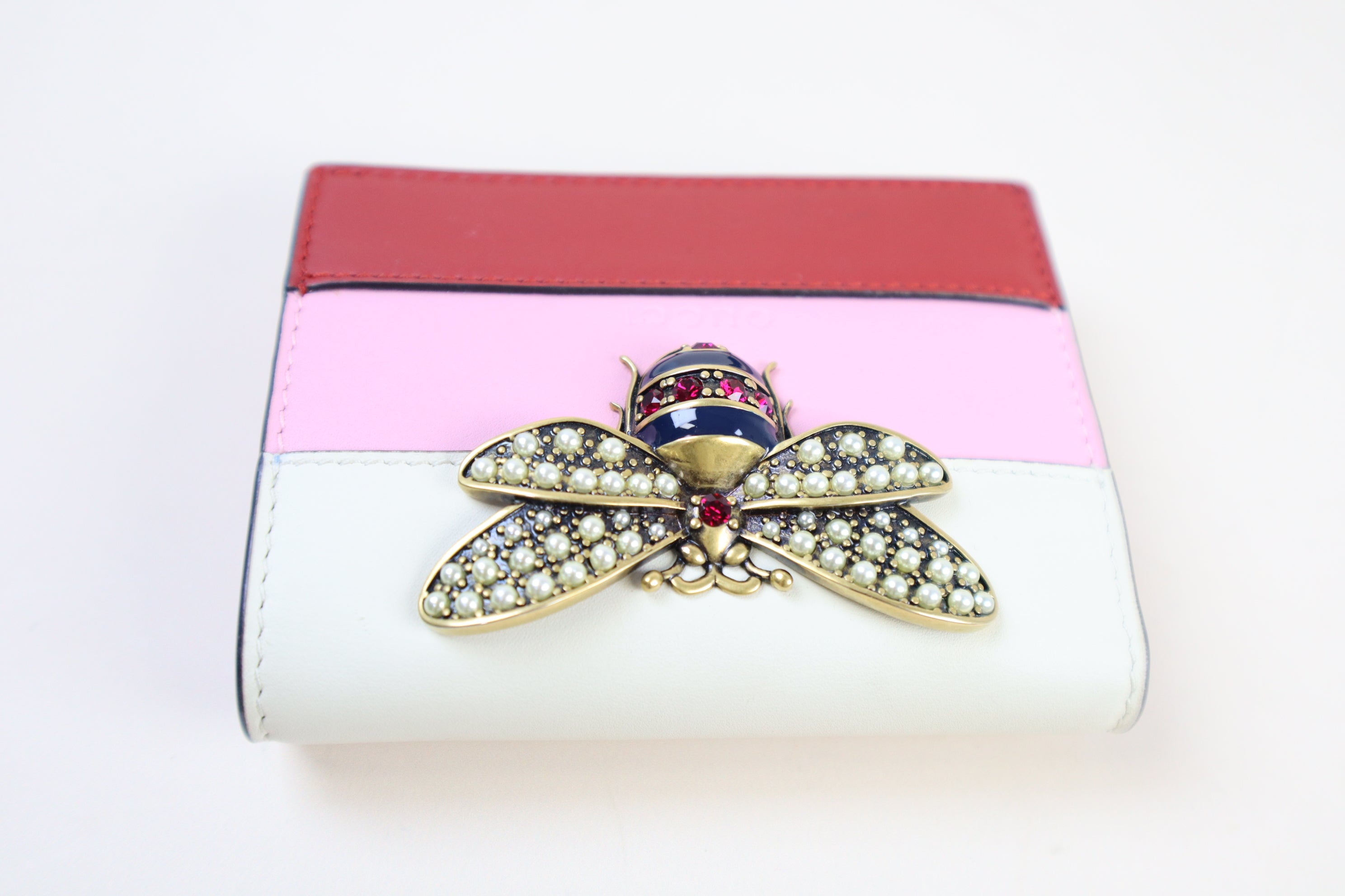 Gucci Tricolor Queen Bee Card Case