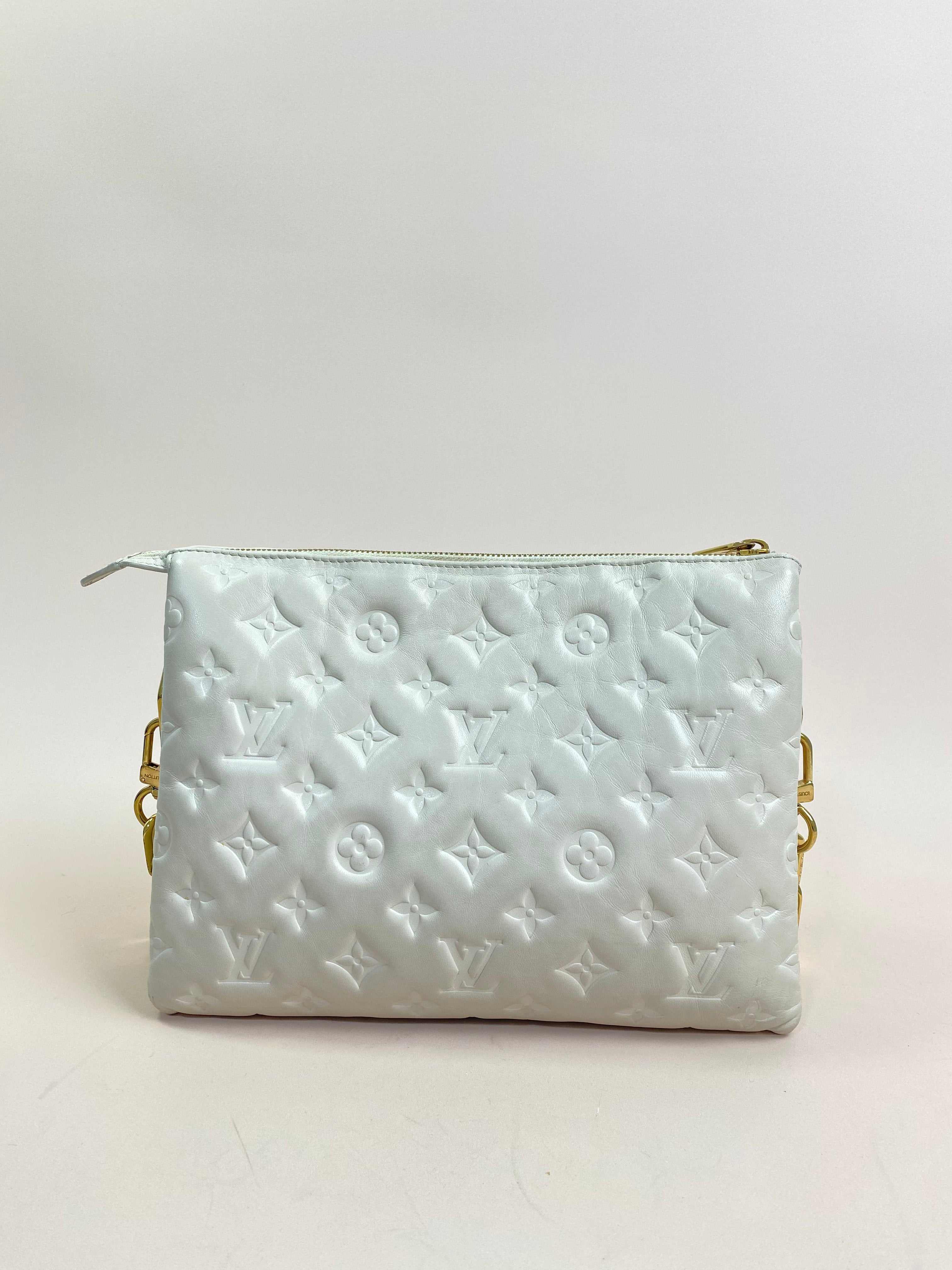 Louis Vuitton Off White Monogram Empreinte Coussin PM Shoulder Bag