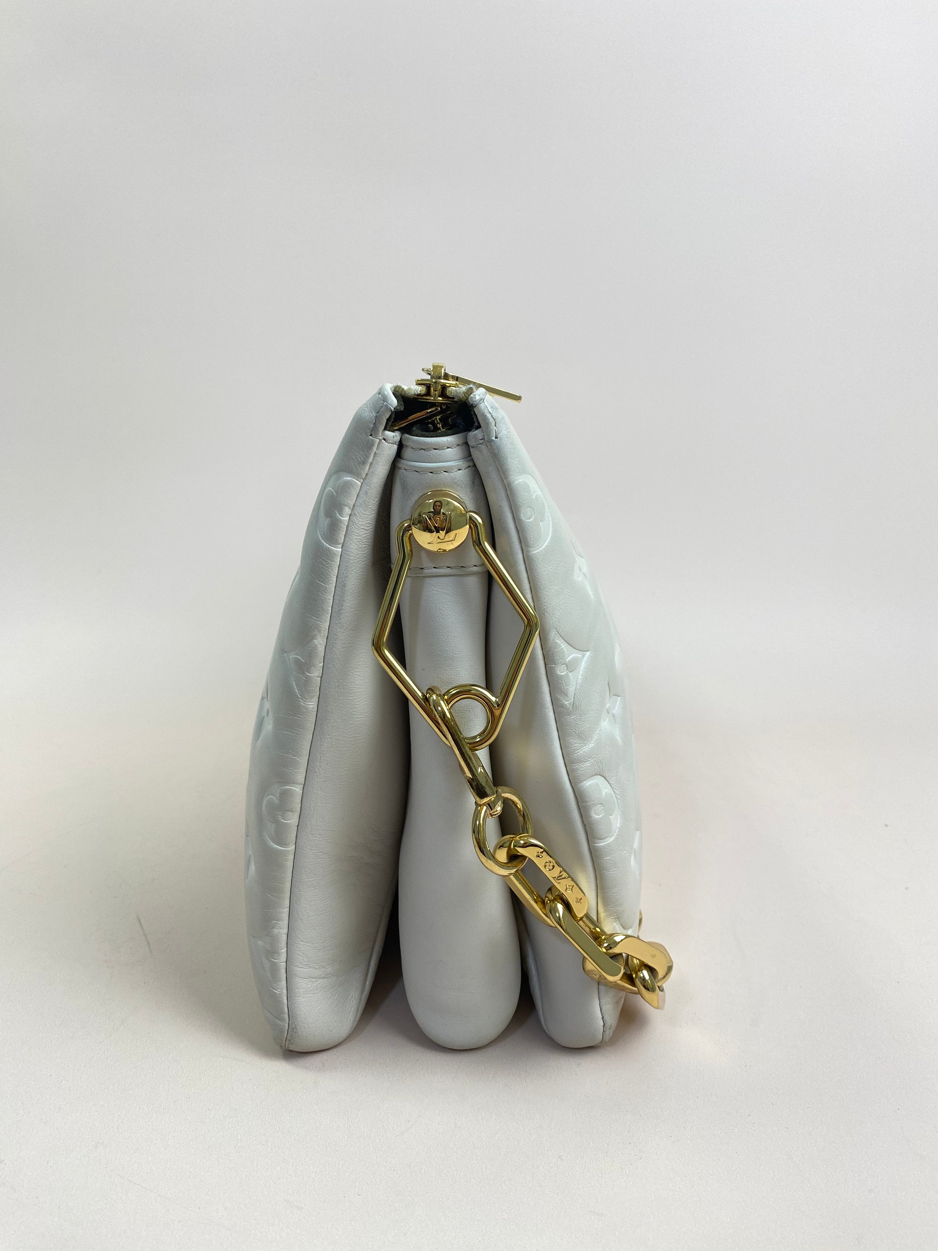 Louis Vuitton Off White Monogram Empreinte Coussin PM Shoulder Bag-handbag-Louis Vuitton-The Closet Egypt