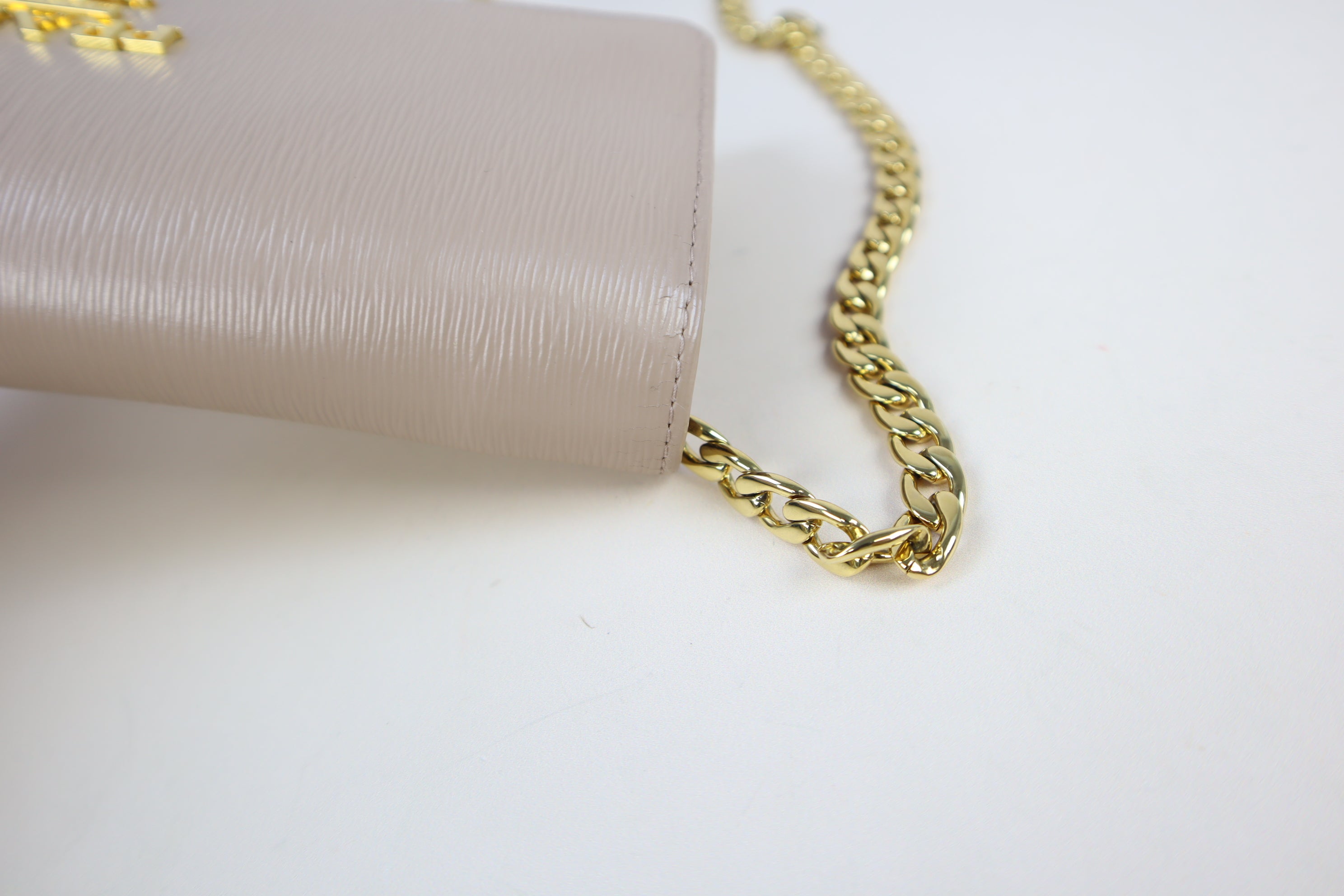 Prada Beige Crossbody Wallet on Chain