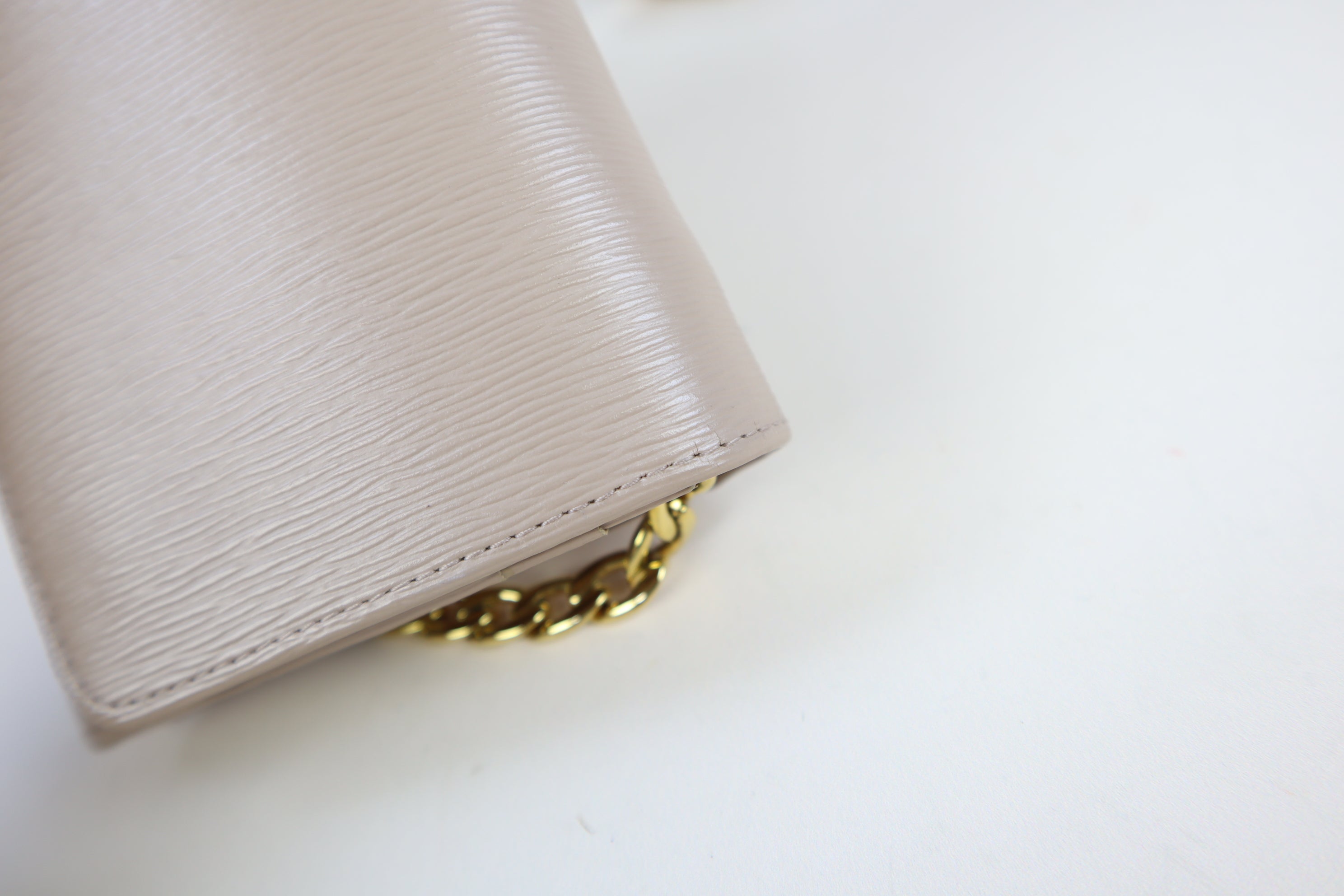Prada Beige Crossbody Wallet on Chain