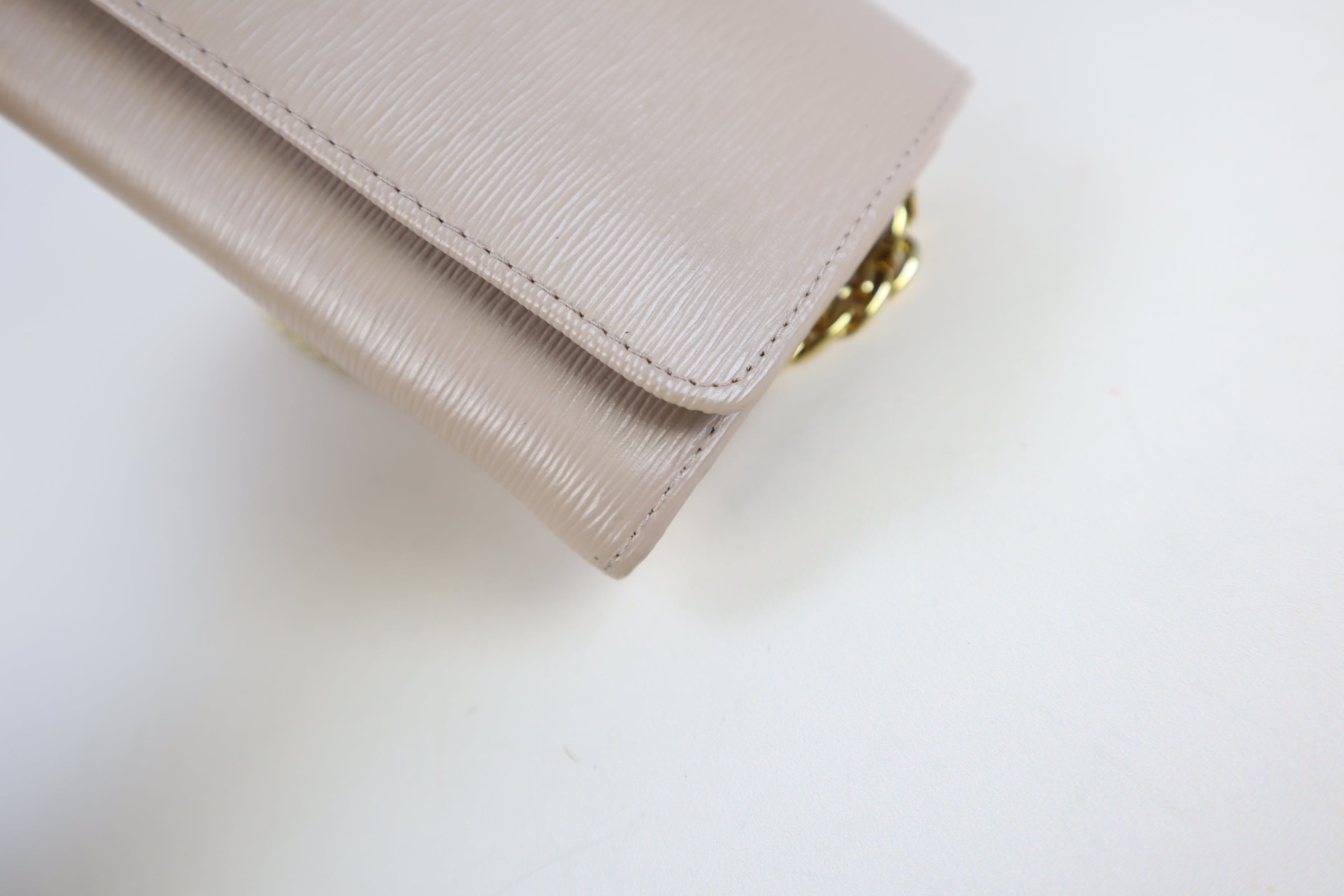 Prada Beige Crossbody Wallet on Chain