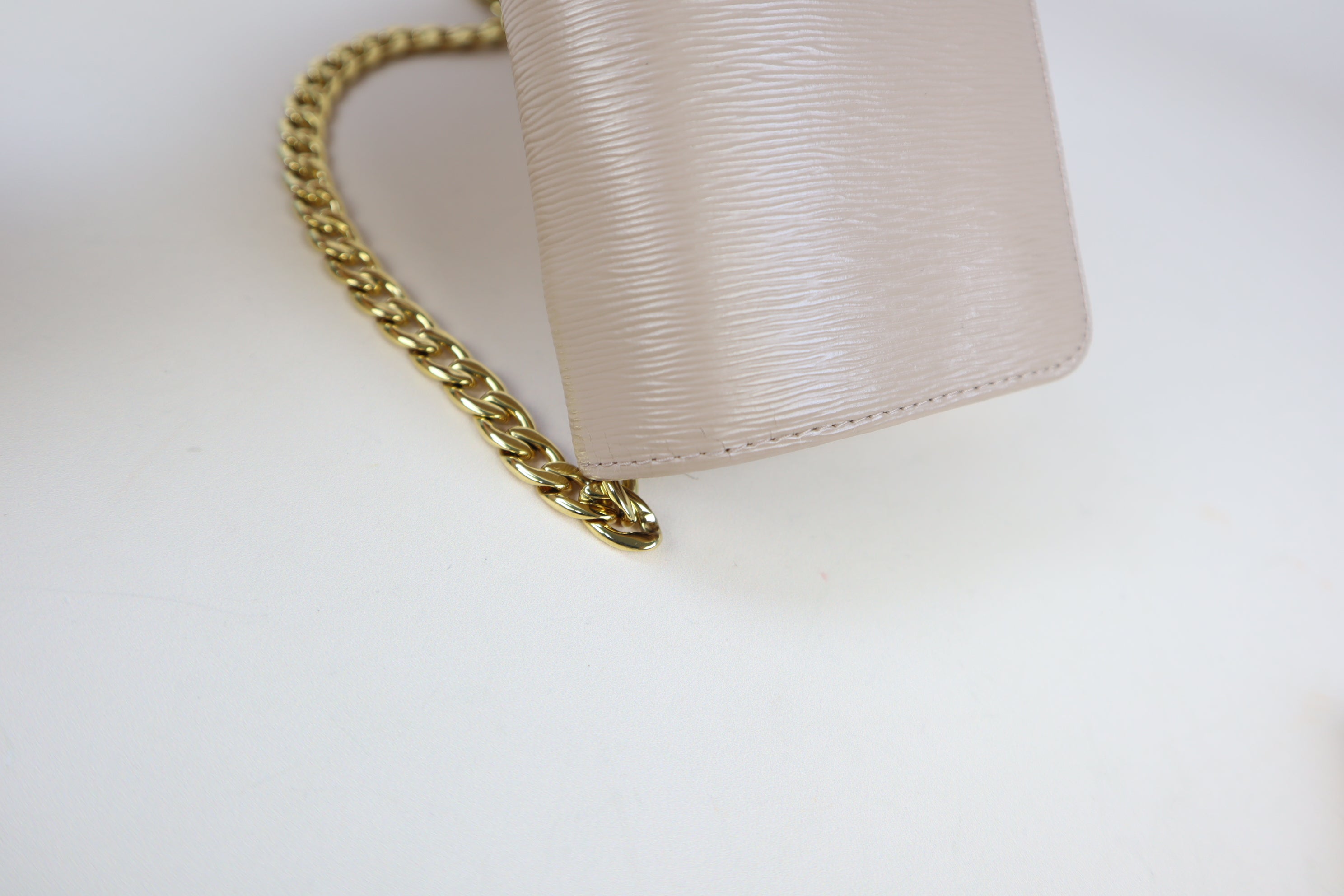 Prada Beige Crossbody Wallet on Chain