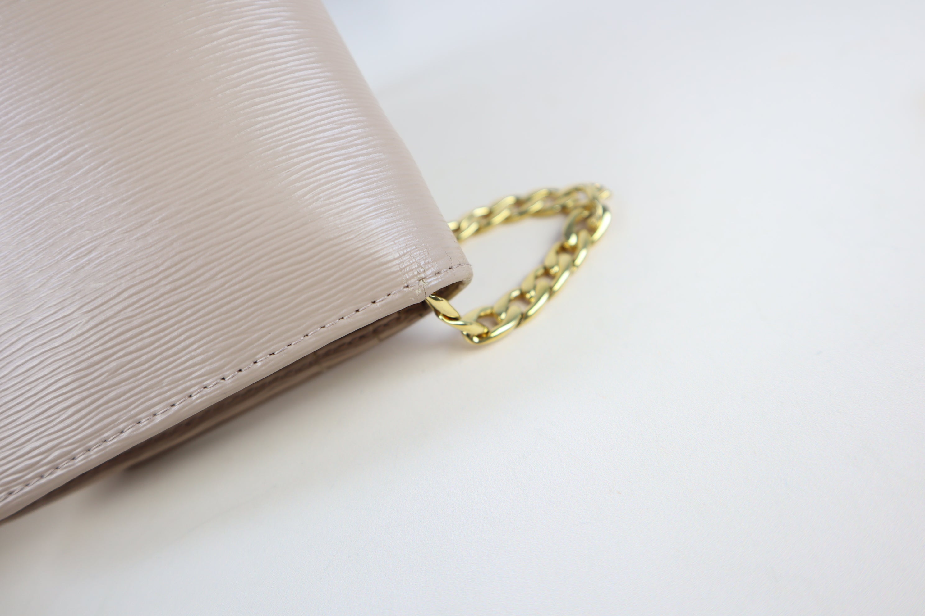 Prada Beige Crossbody Wallet on Chain