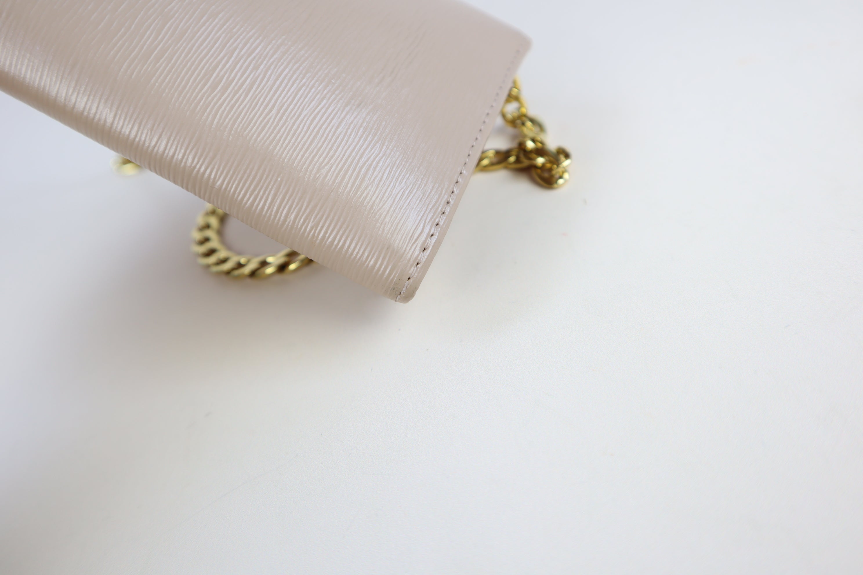 Prada Beige Crossbody Wallet on Chain