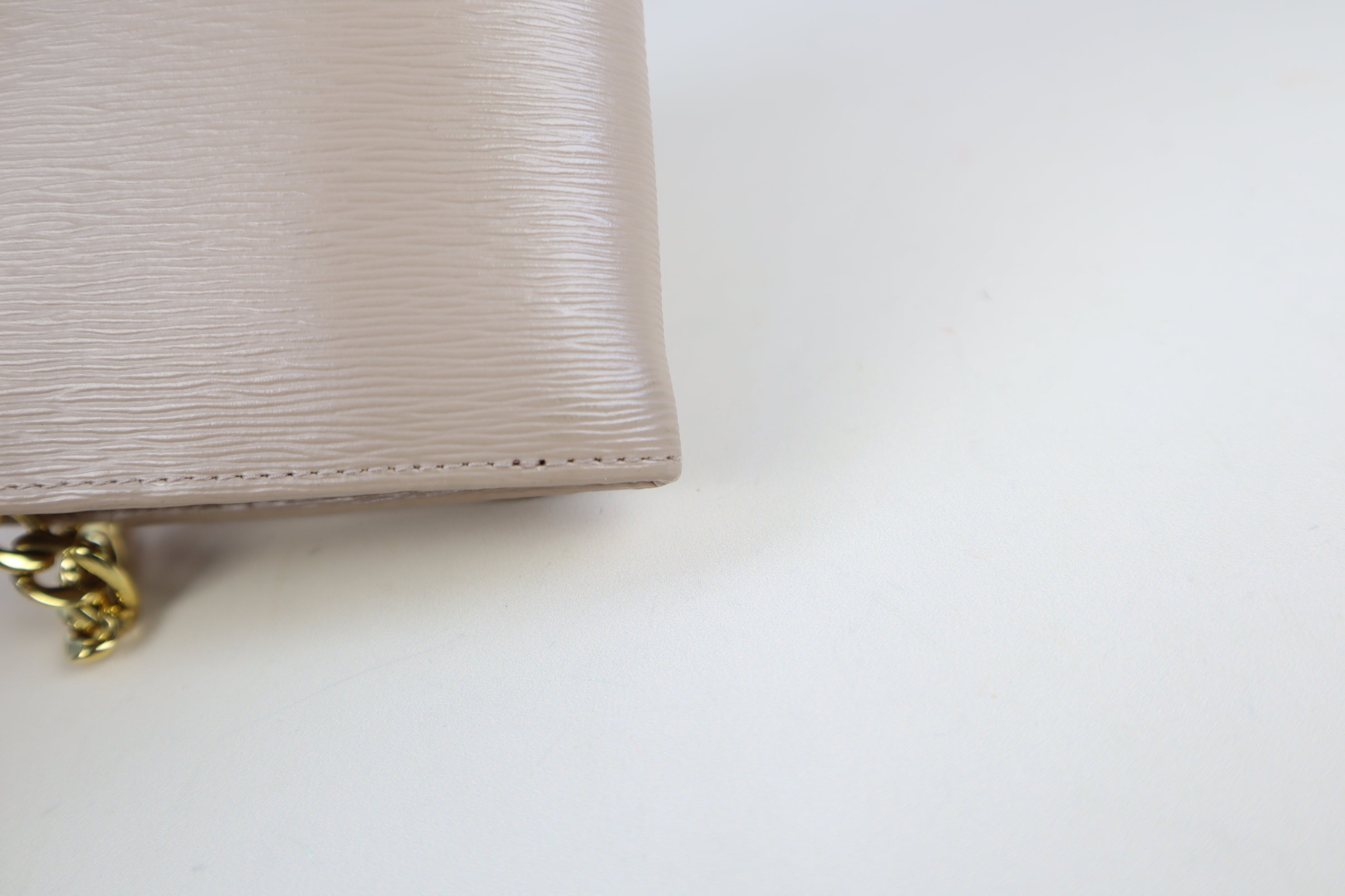 Prada Beige Crossbody Wallet on Chain