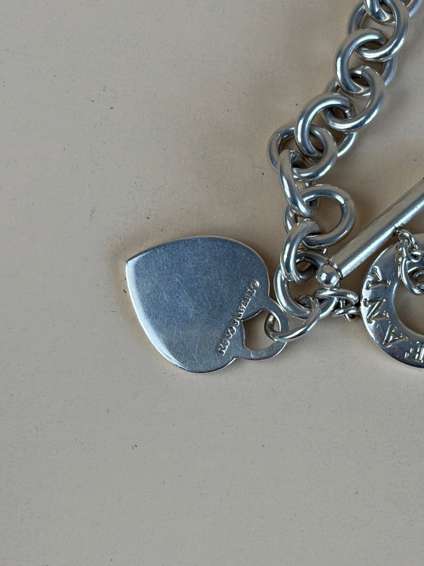 Tiffany & Co Silver chain Heart Tag toggle-Necklaces-Tiffany & Co-The Closet Egypt