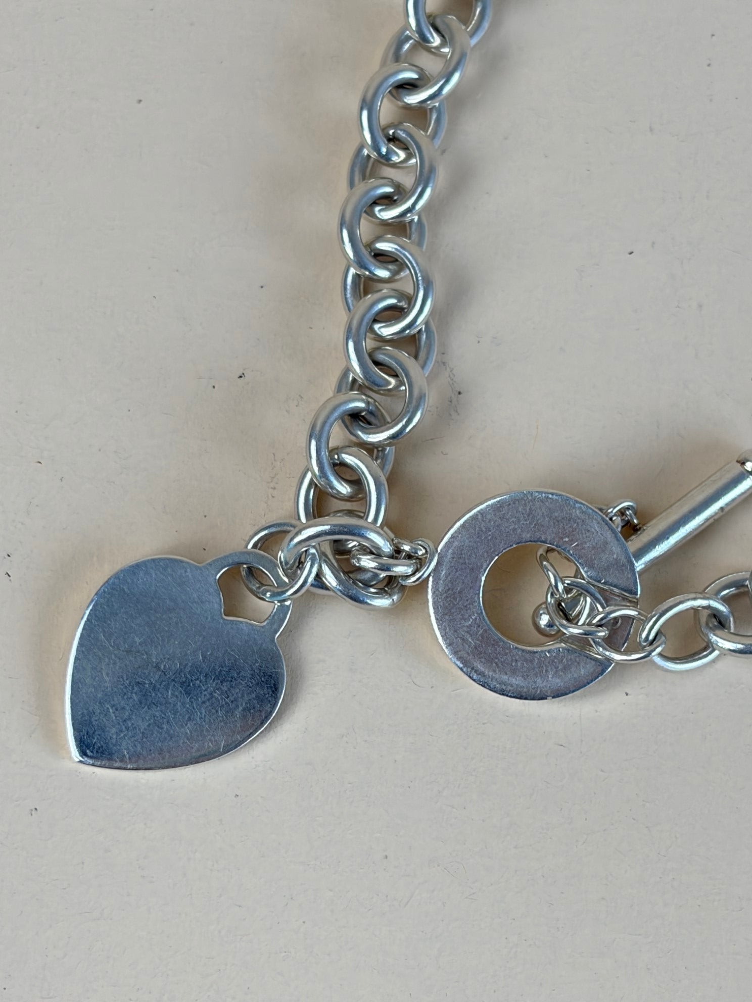 Tiffany & Co Silver chain Heart Tag toggle-Necklaces-Tiffany & Co-The Closet Egypt