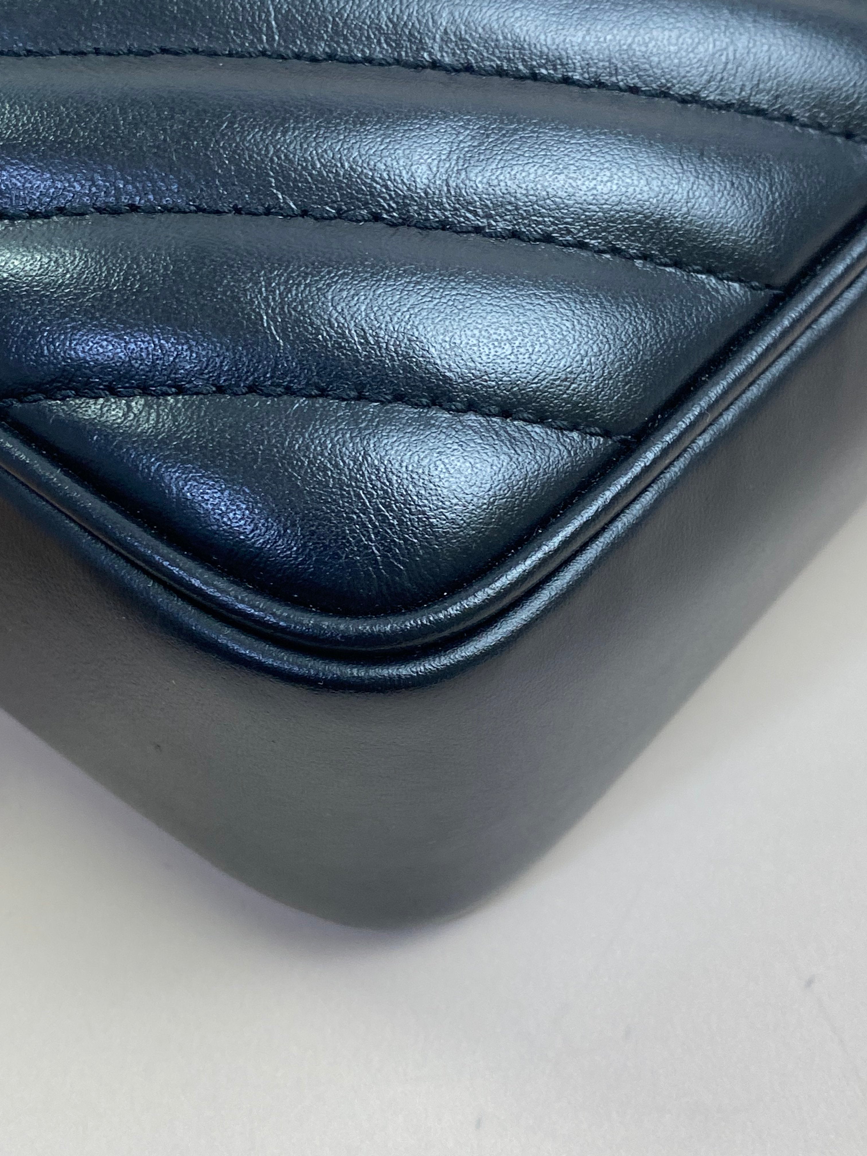 YSL Black Lou Camera Crossbody Bag