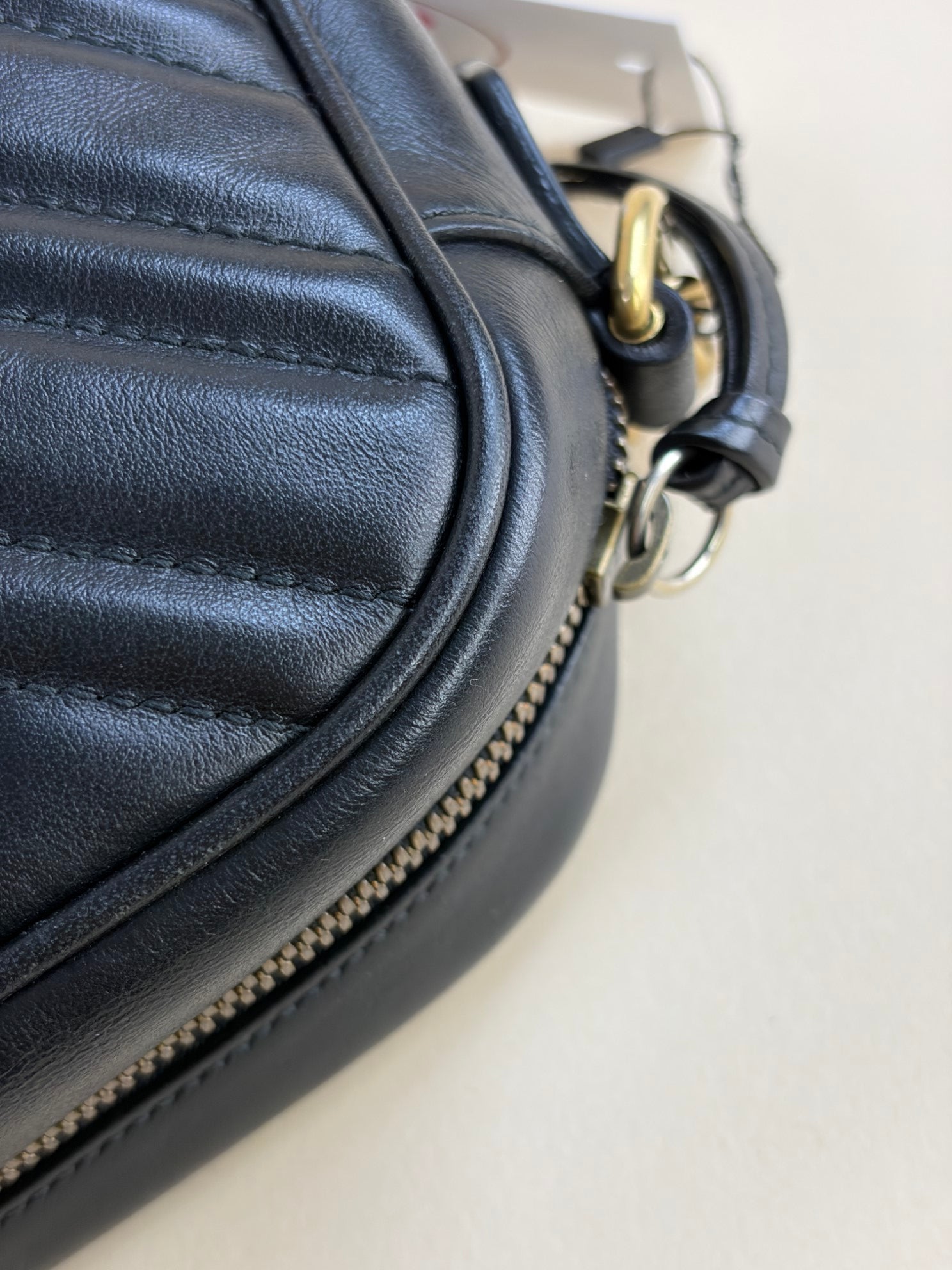 Gucci Black GG Marmont Camera Small Shoulder Bag