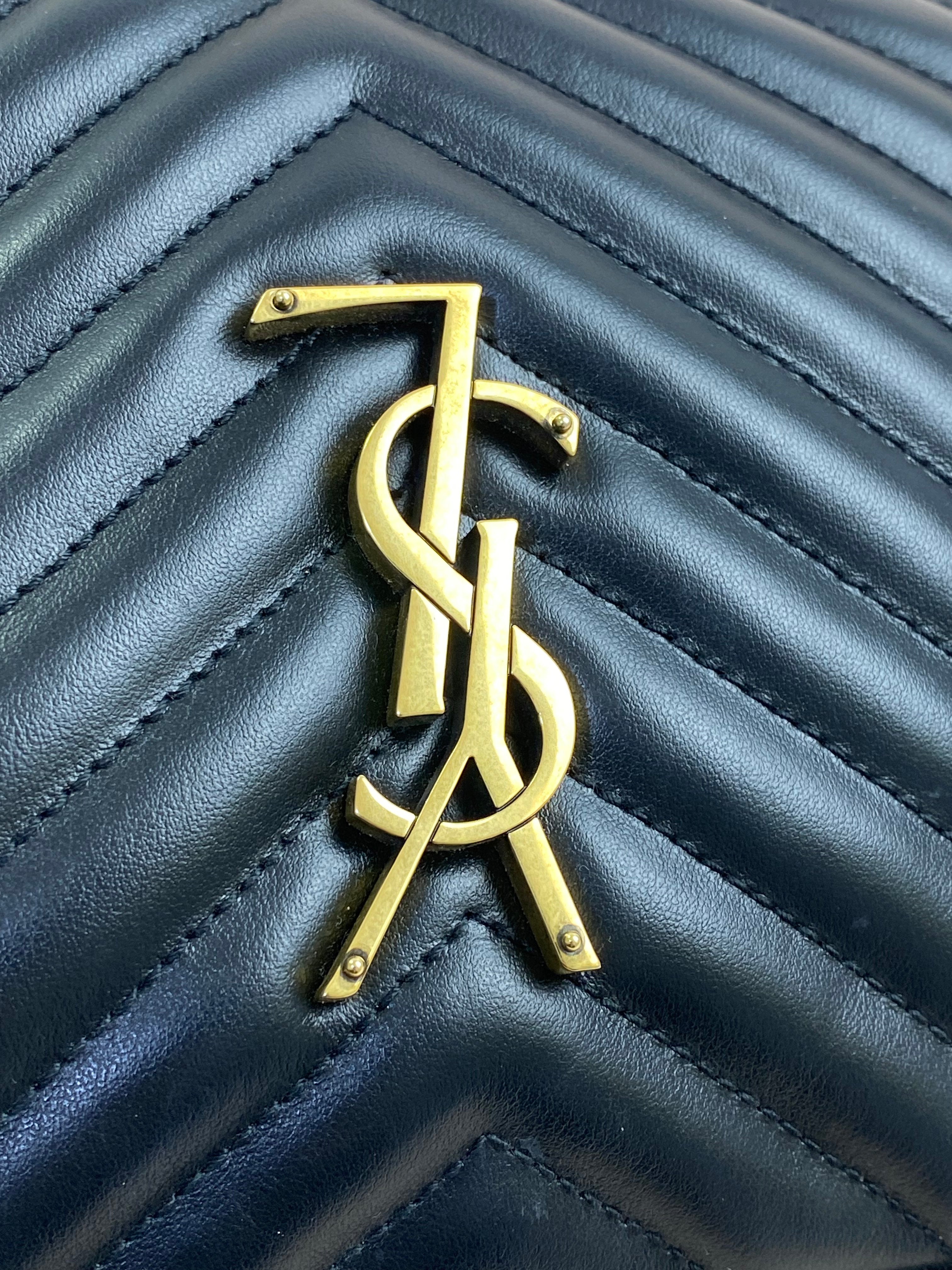 YSL Black Lou Camera Crossbody Bag