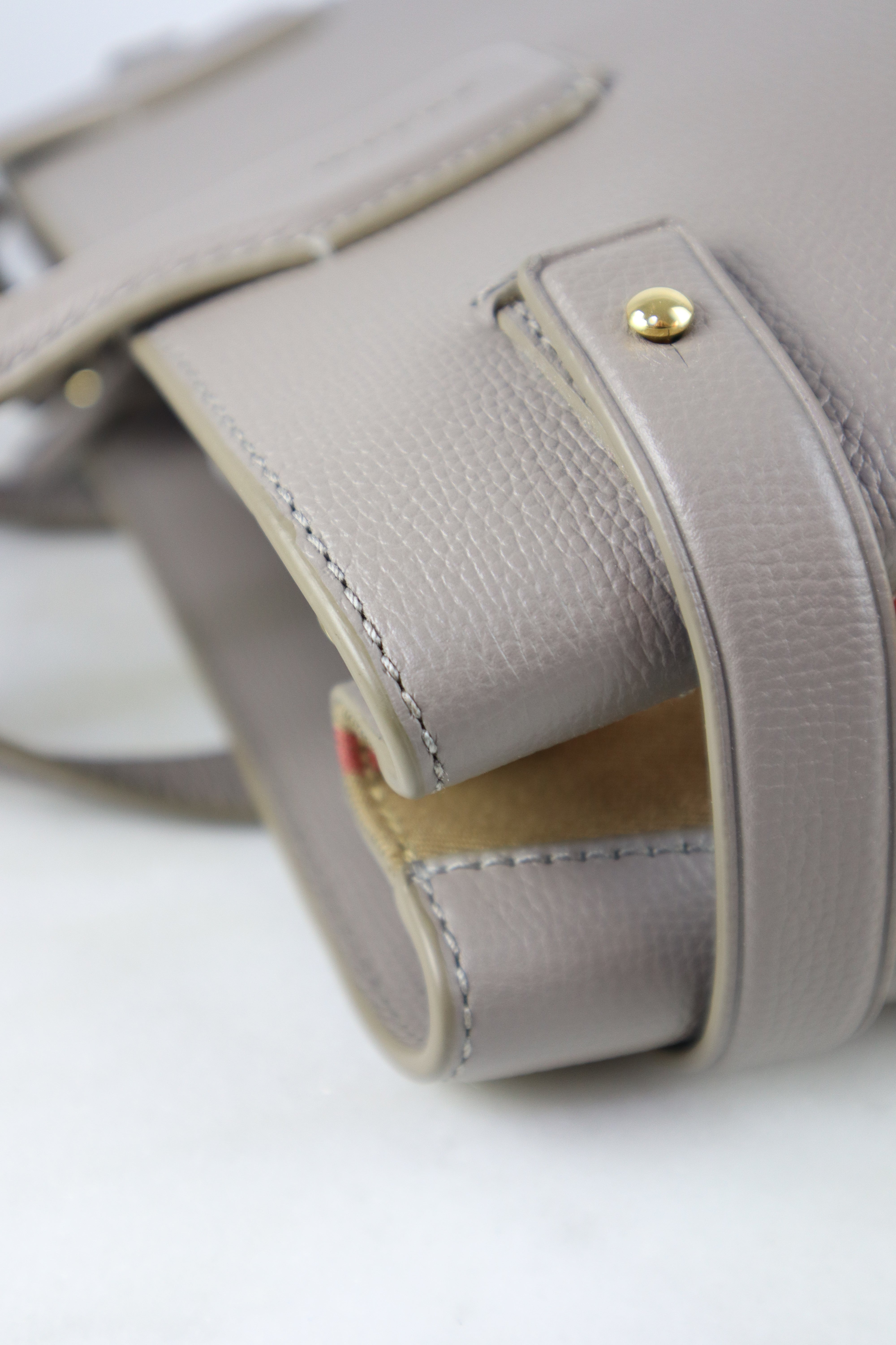 Burberry Grey Banner House Check Medium Tote Bag W/ Strap