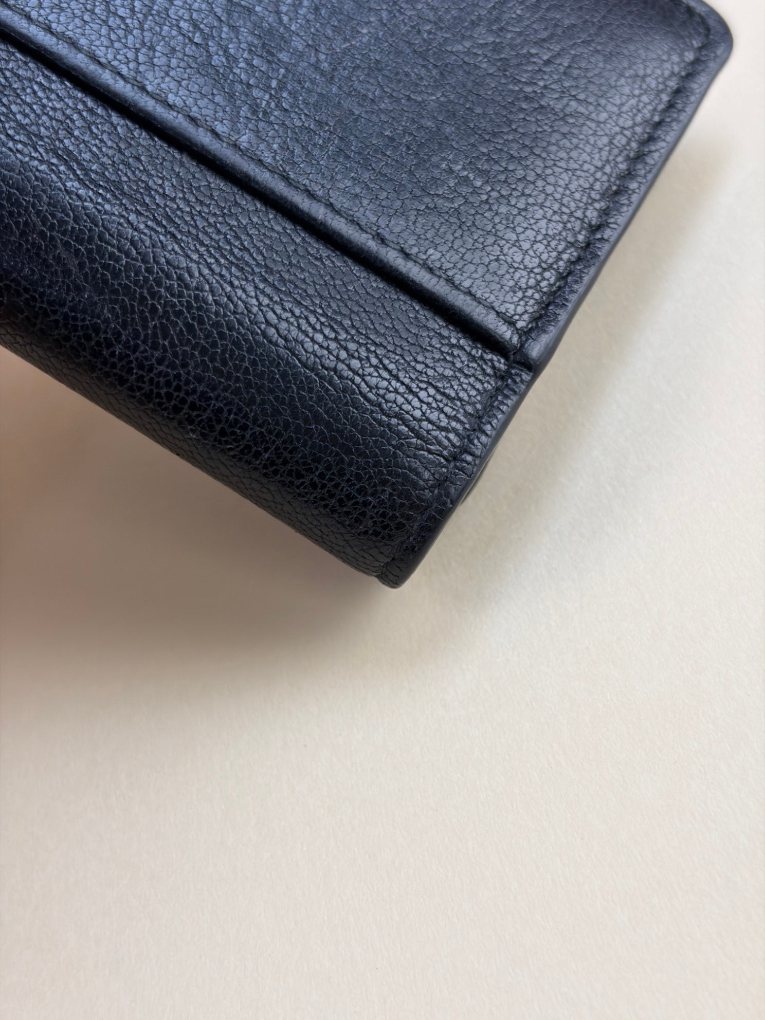 Christian Dior black Saddle bloom card holder