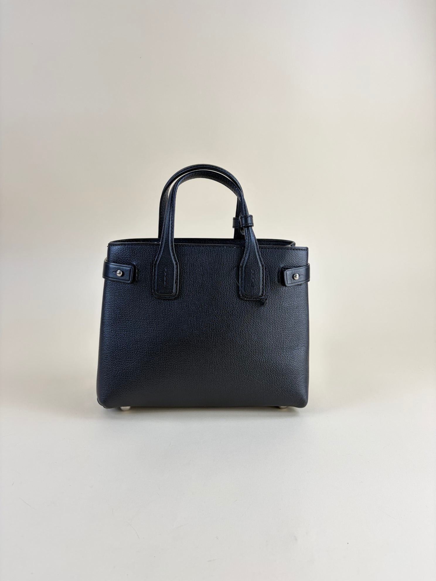 Burberry black banner small leather house check