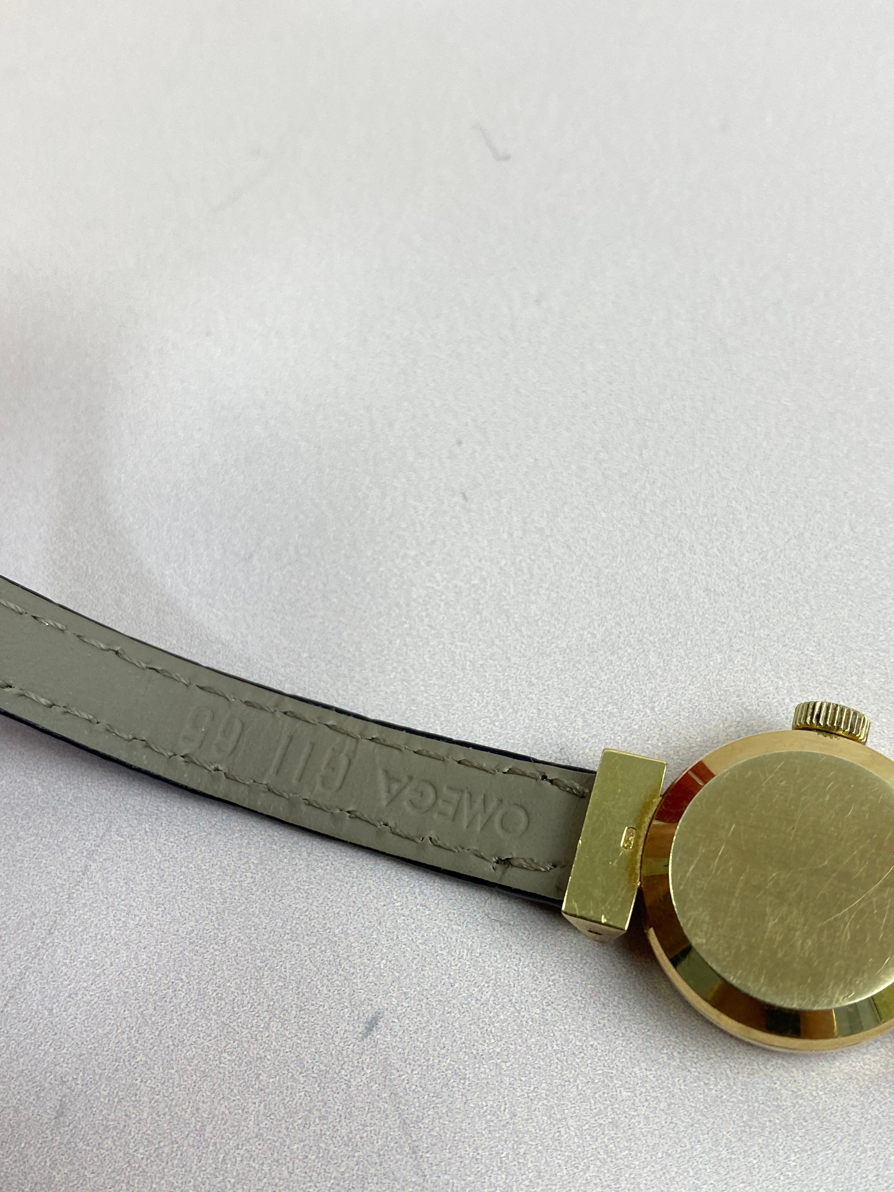 Omega Black Vintage Mechanical Movement De Ville 17mm Watch