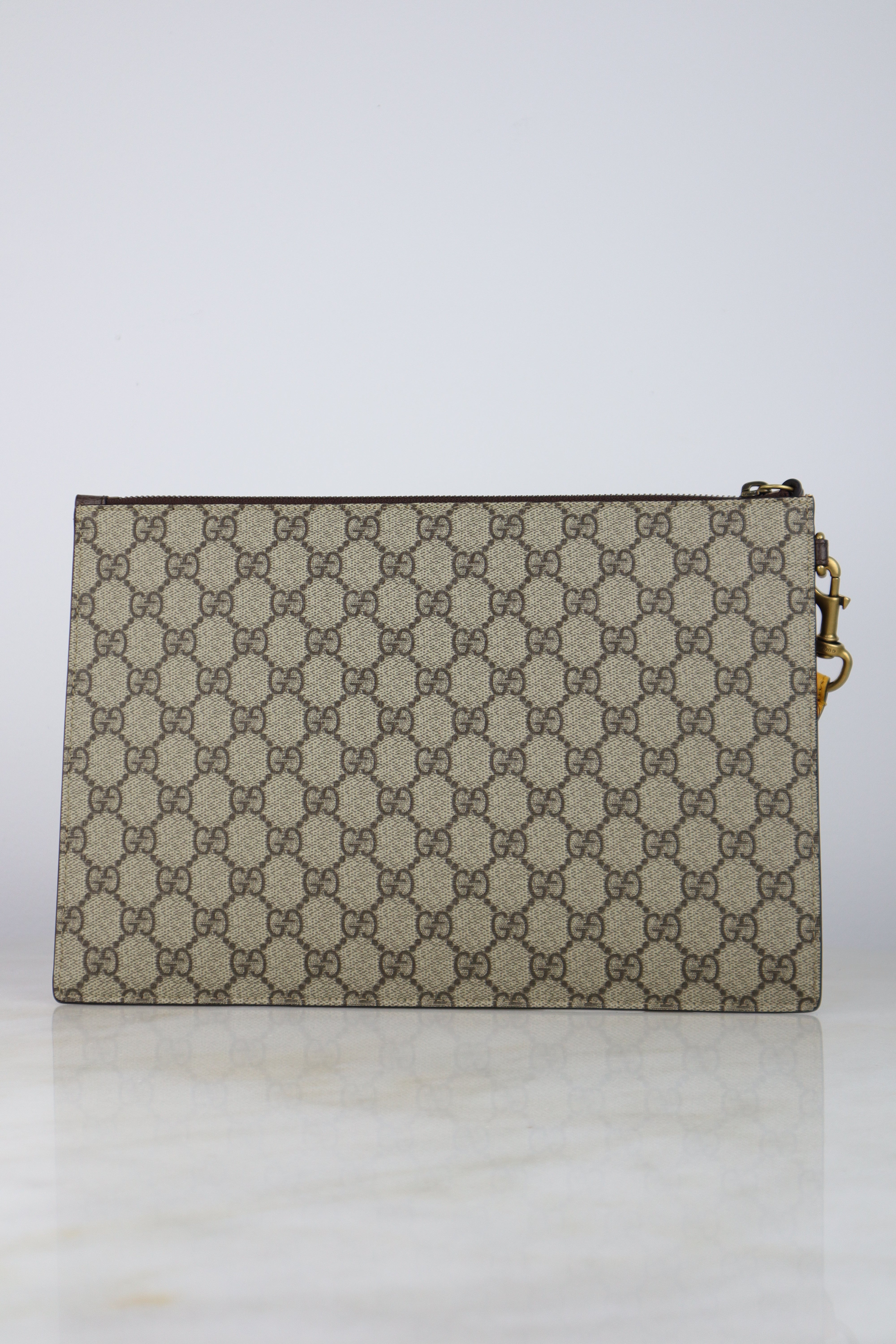Gucci Beige GG Supreme Neo Vintage Pouch