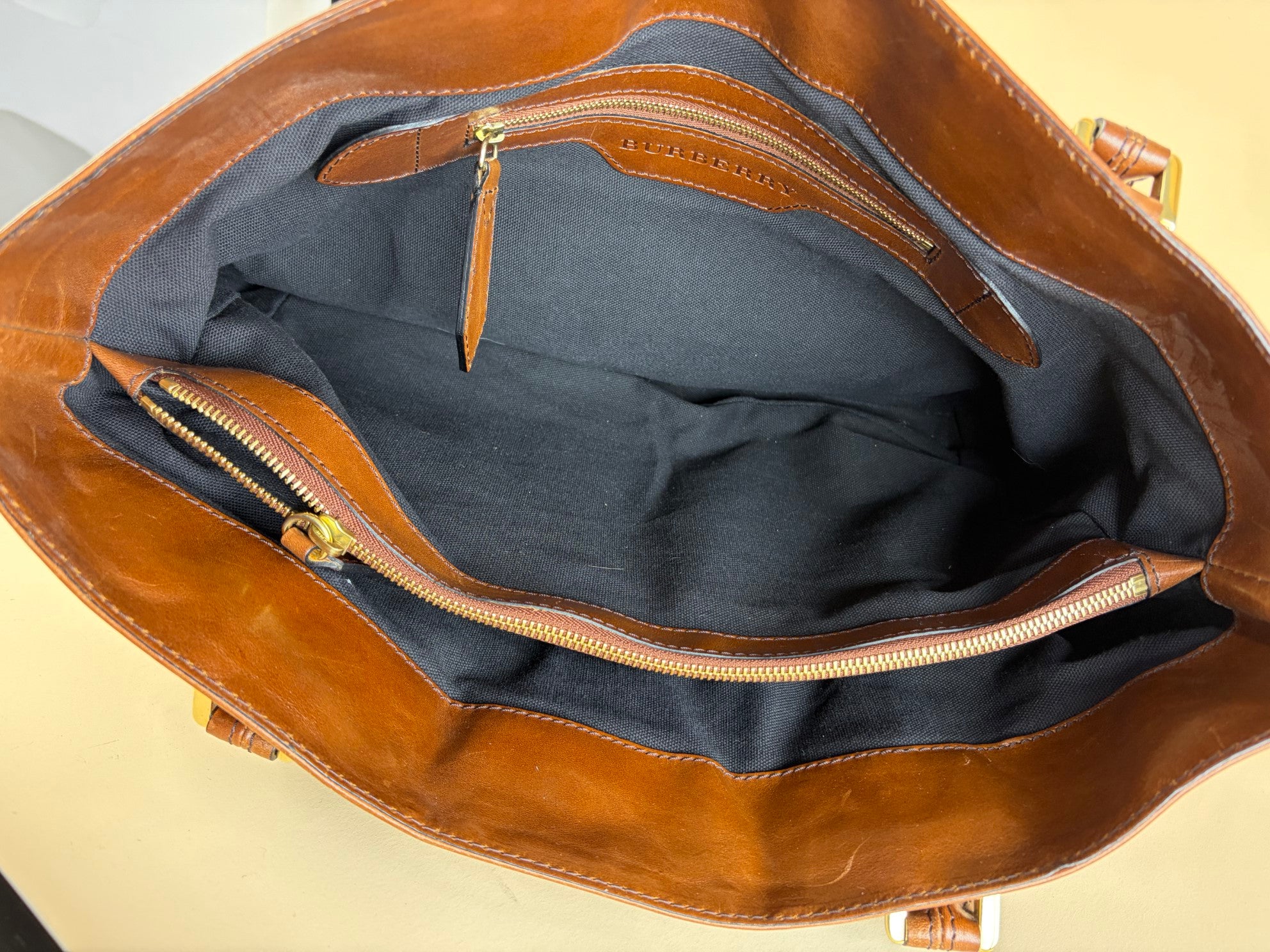 Burberry Camel Lyncher Bridle House Check medium Top Handle Bag-top handle-Burberry-The Closet Egypt