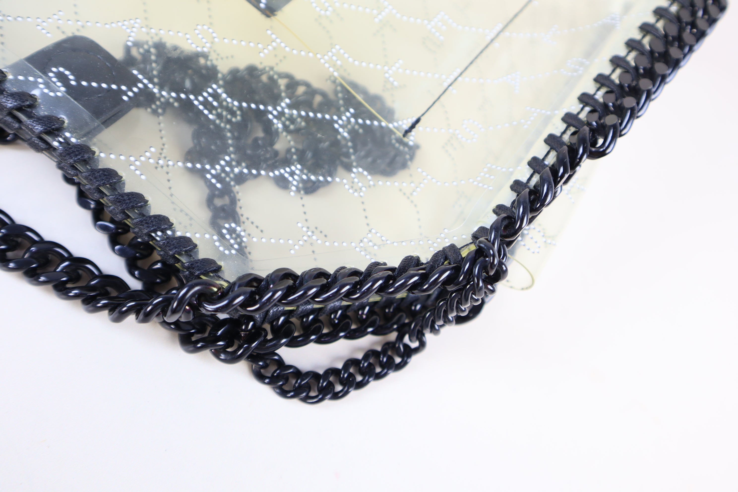 Stella Mccartney Transparent PVC Falabella Mini Tote Bag