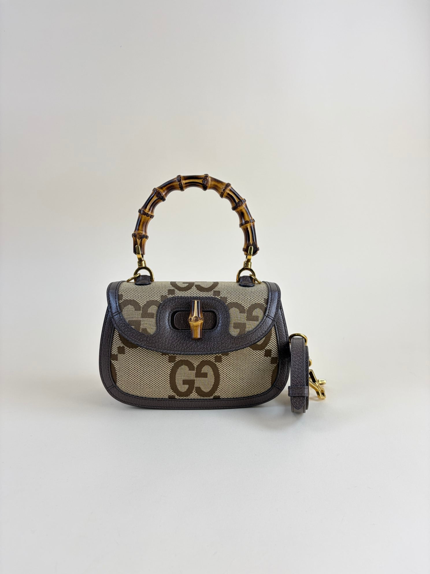 GUCCI monogram gg jumbo canvas bamboo1947small