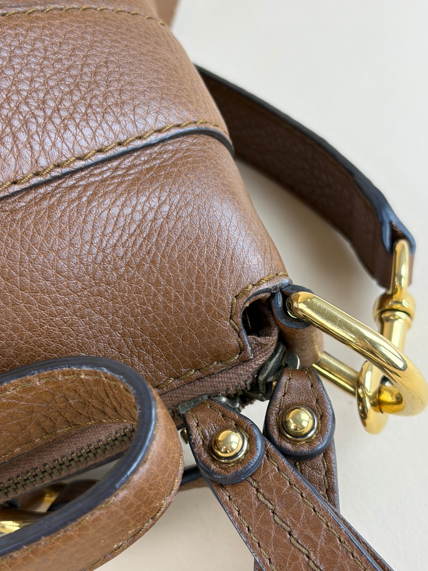 GUCCI ride medium top handle brown-shoulder bag-Gucci-The Closet Egypt