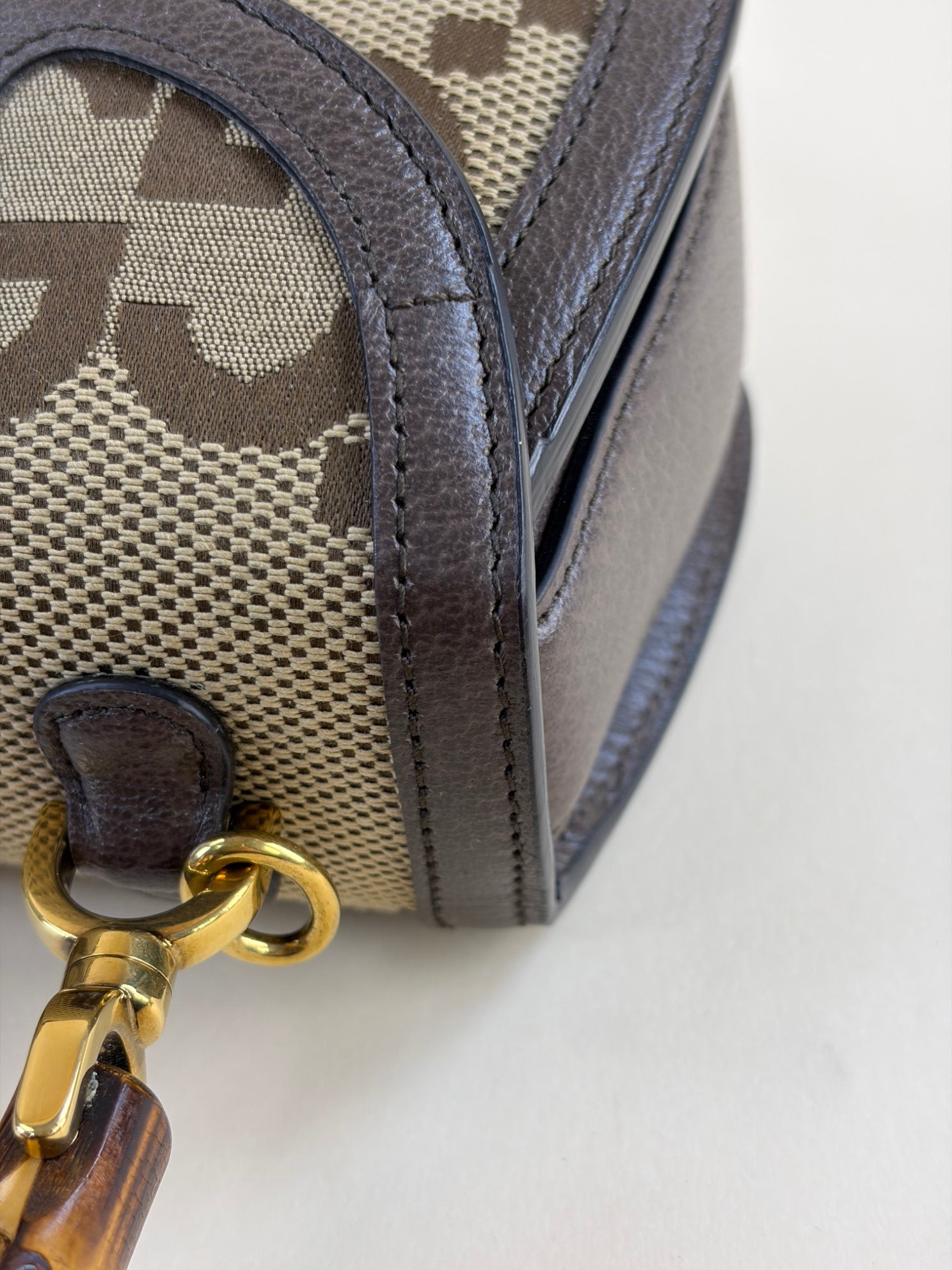 GUCCI monogram gg jumbo canvas bamboo1947small