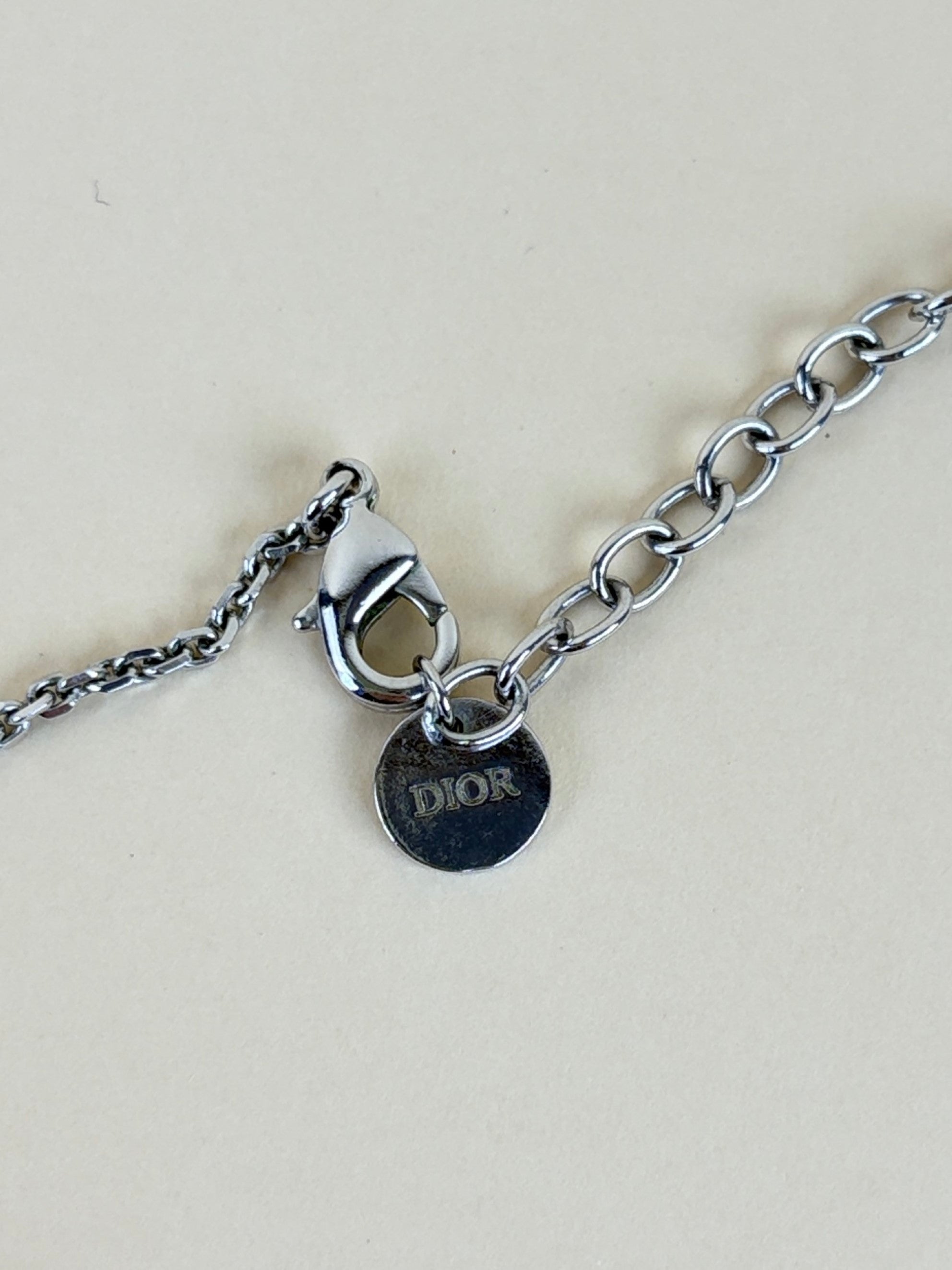 Christian Dior Silver Crystals Necklace