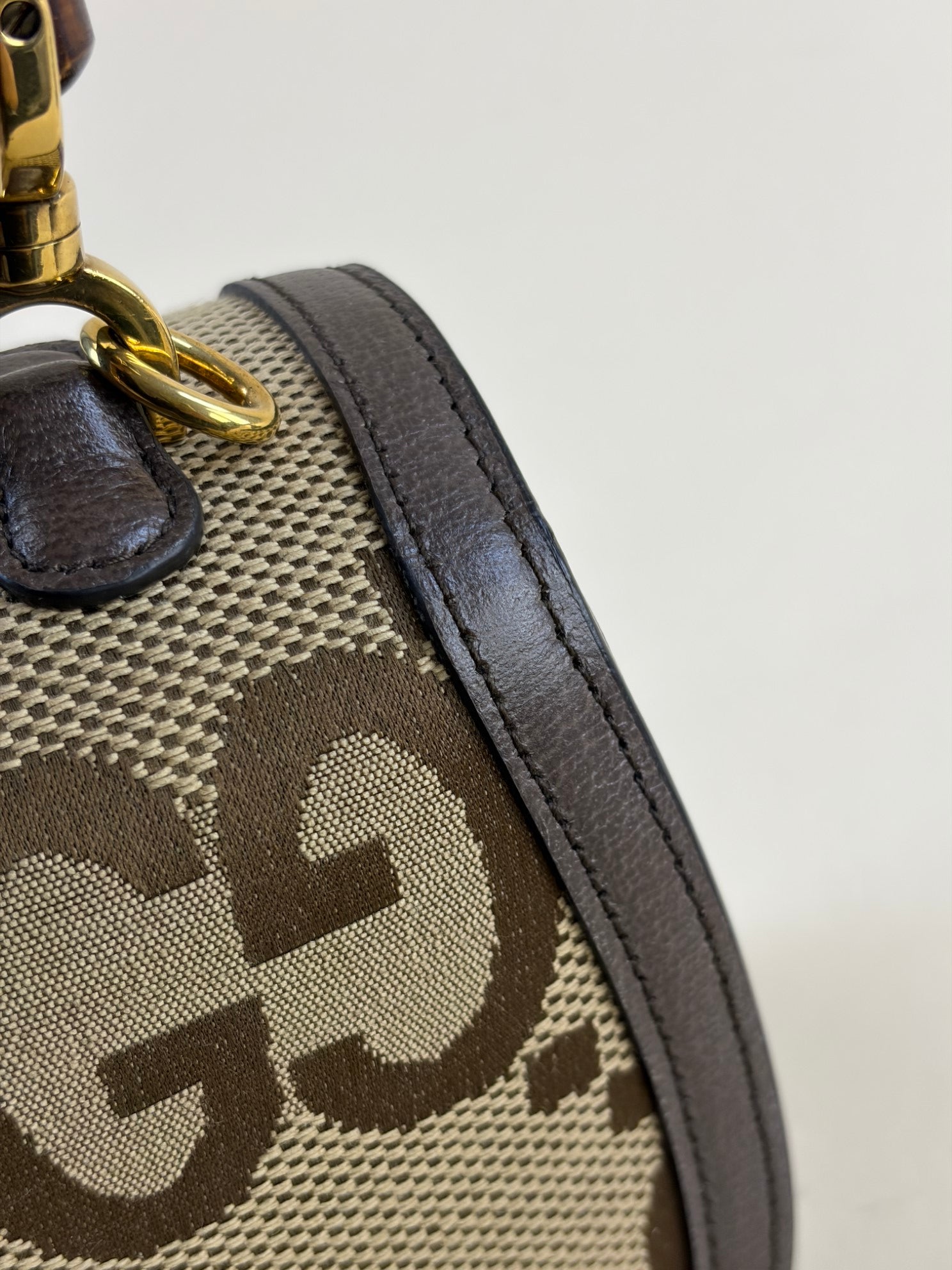 GUCCI monogram gg jumbo canvas bamboo1947small