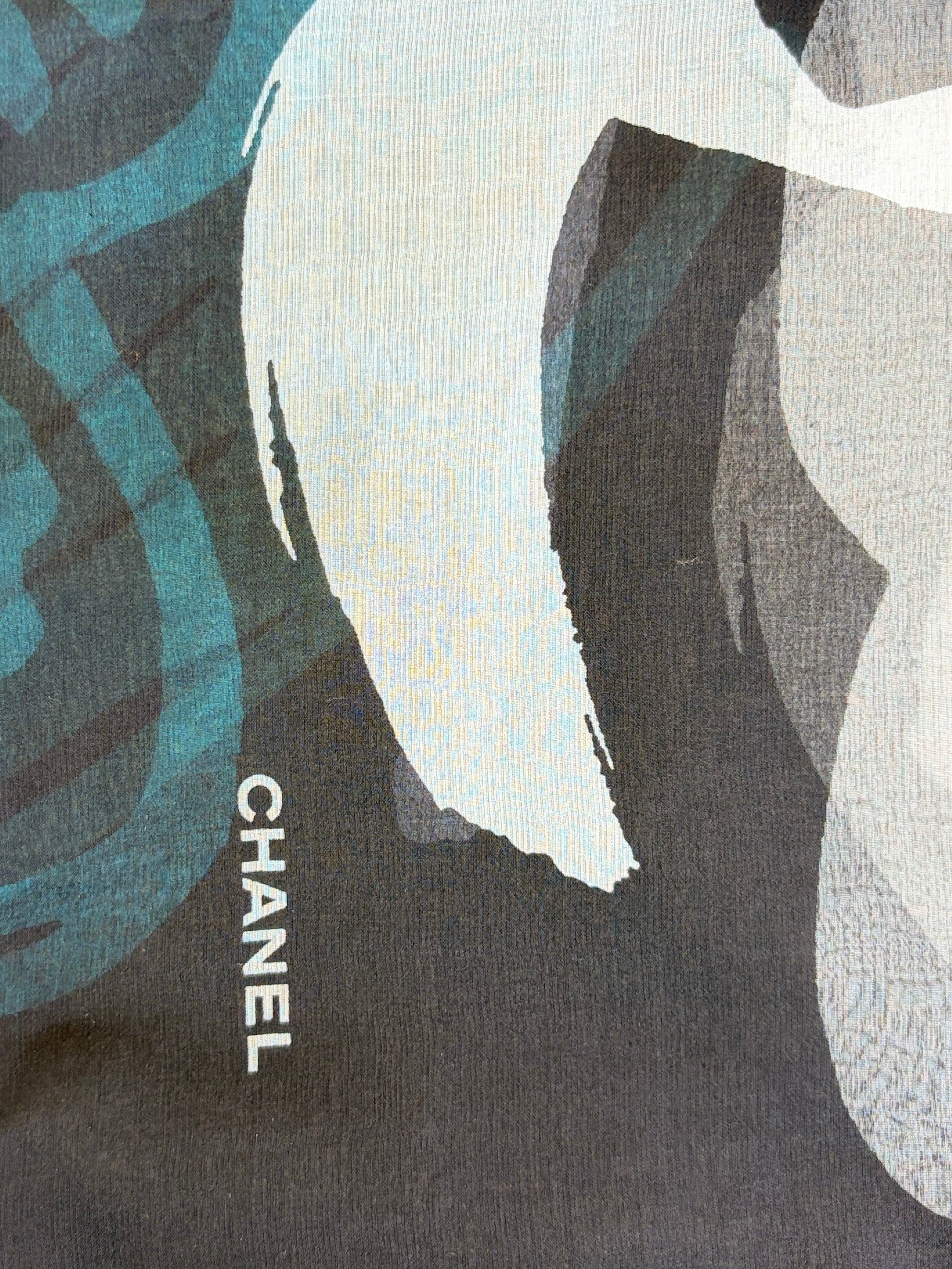 Chanel Multicolor Game Silk Chiffon Scarf