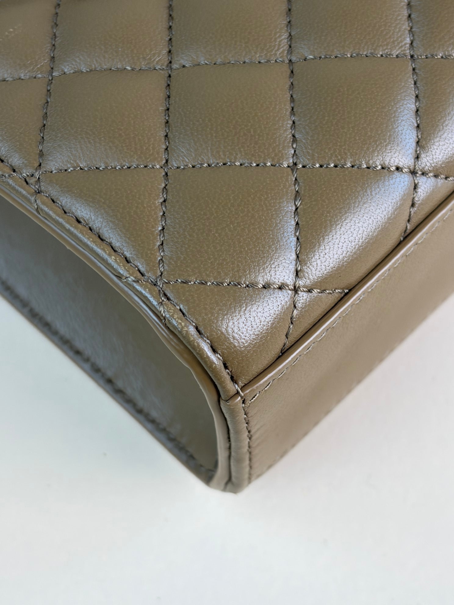 YSL light brown leather matelassé medium lambskin envelope-shoulder bag-YSL-The Closet Egypt