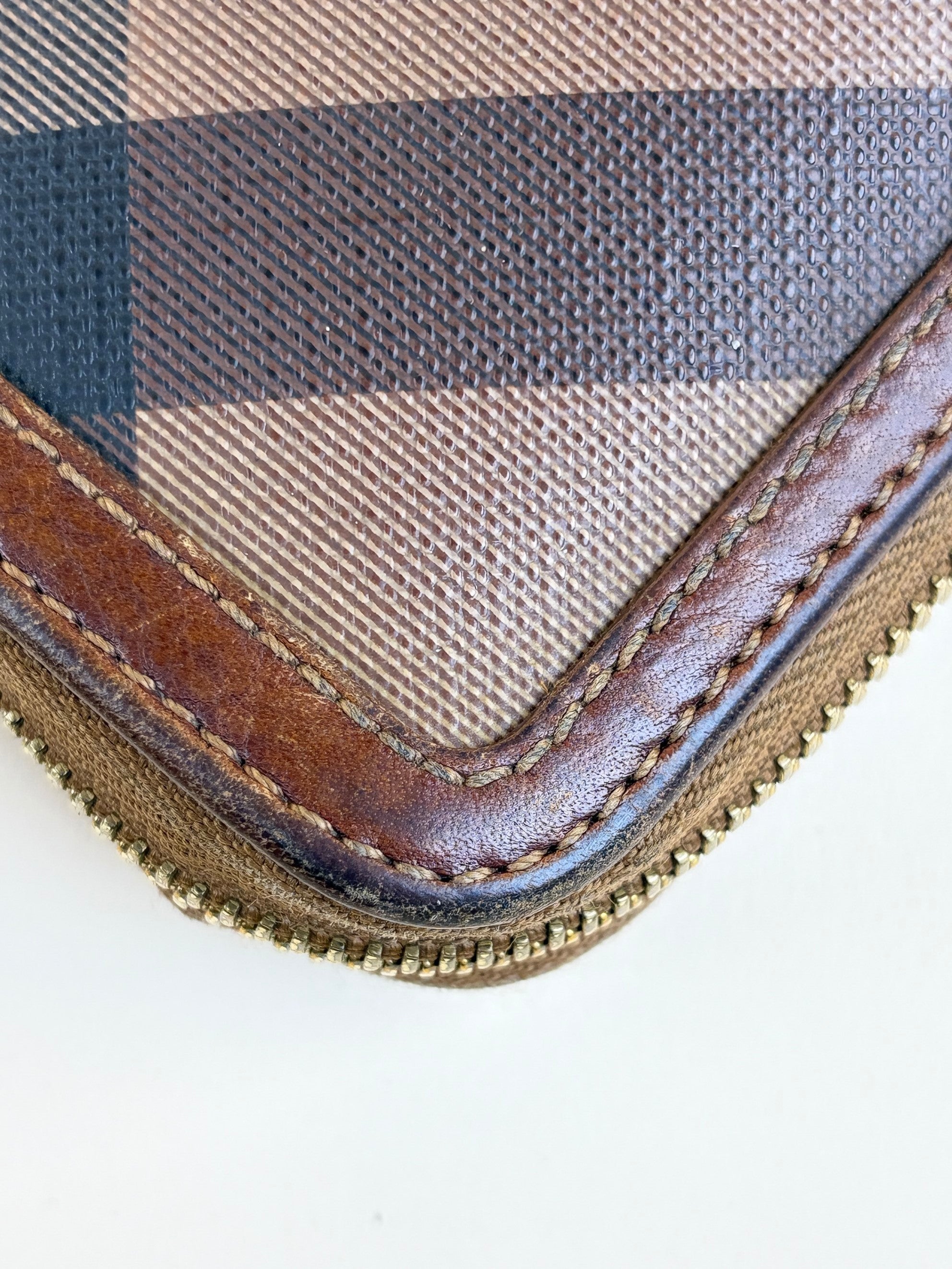 Burberry Brown Haymarket Check Ziggy Zip Wallet