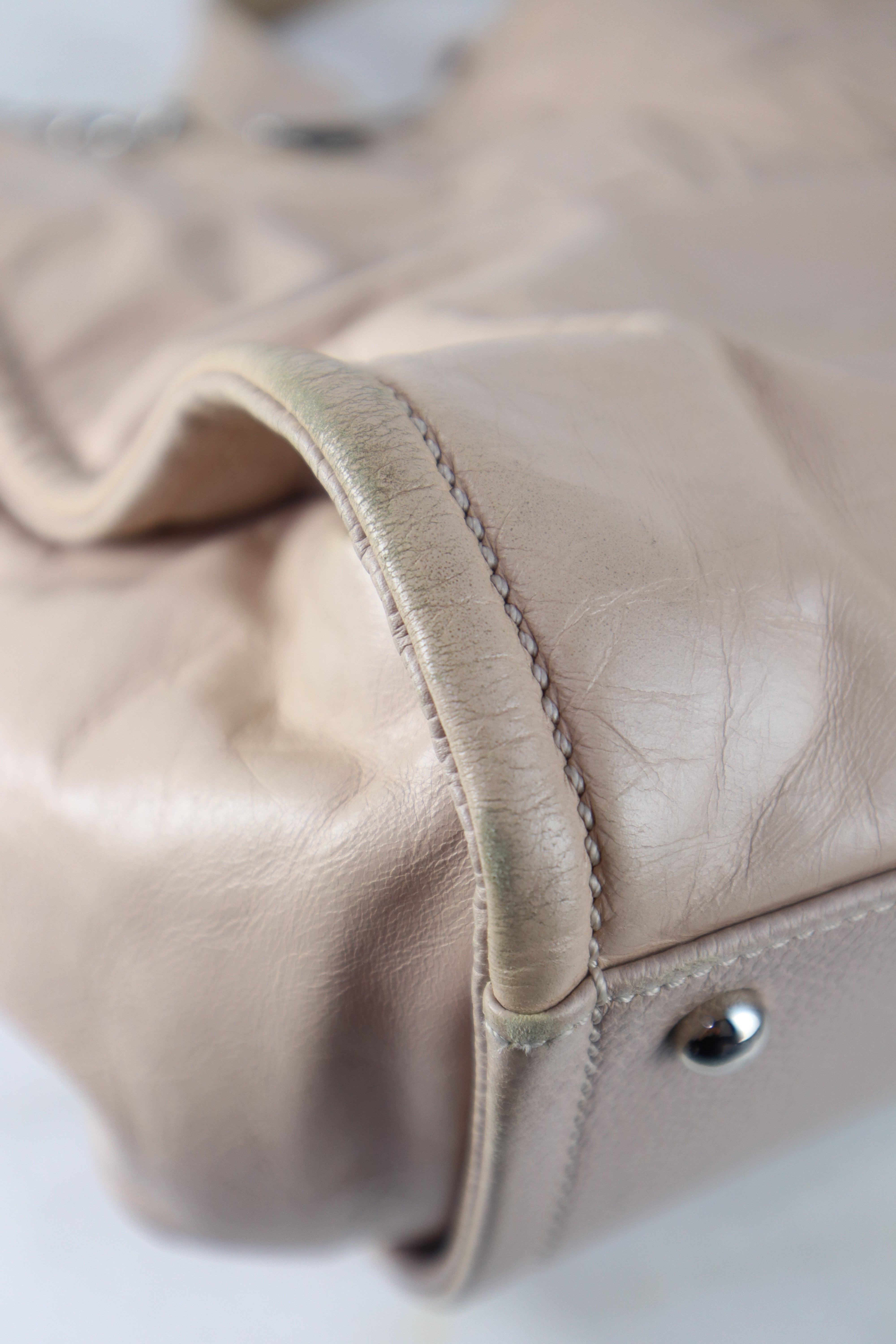 Chanel Light Pink Glazed Large Deauville Tote Top Handle Bag