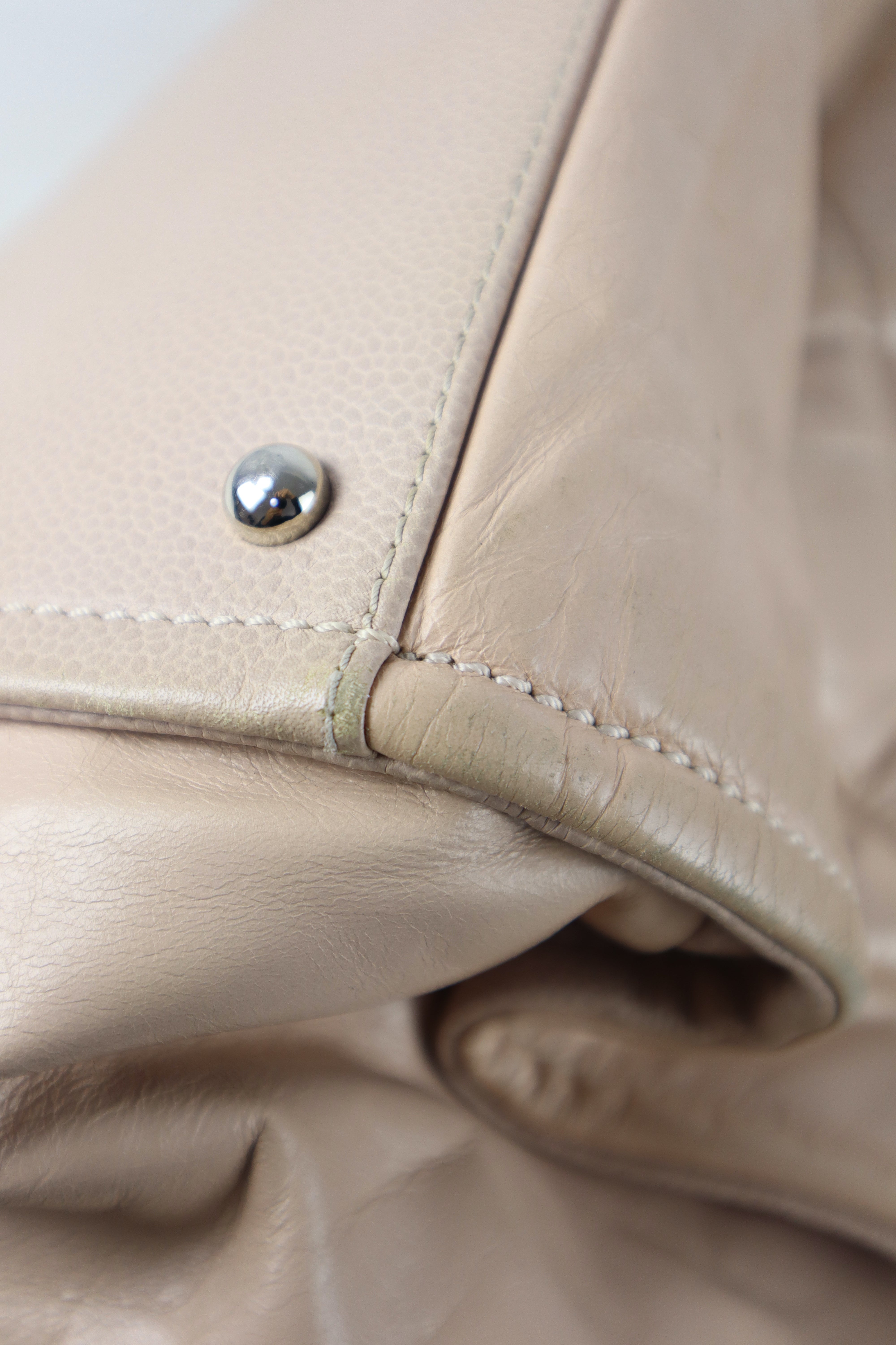 Chanel Light Pink Glazed Large Deauville Tote Top Handle Bag