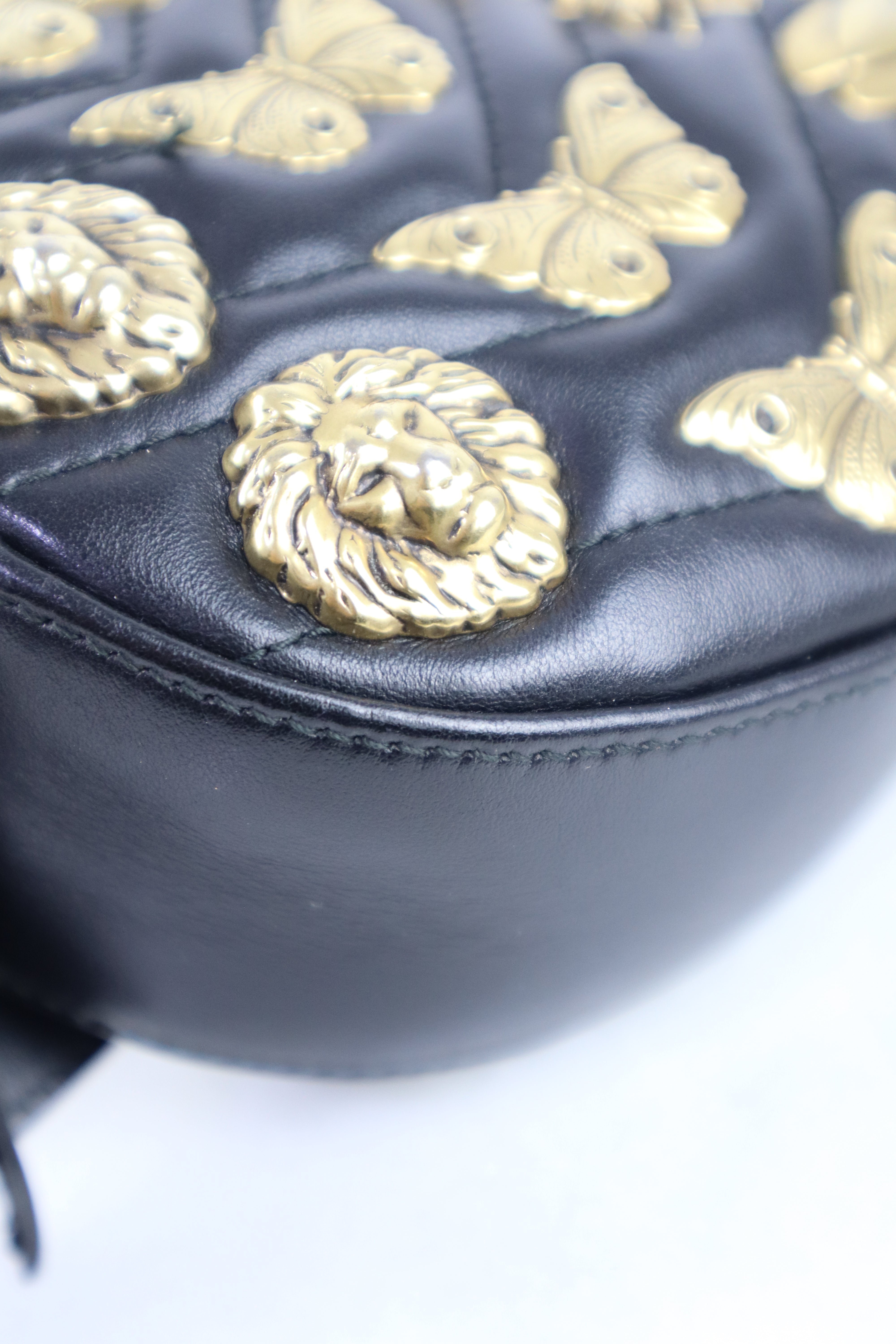 Gucci Black Applique Belt Bag