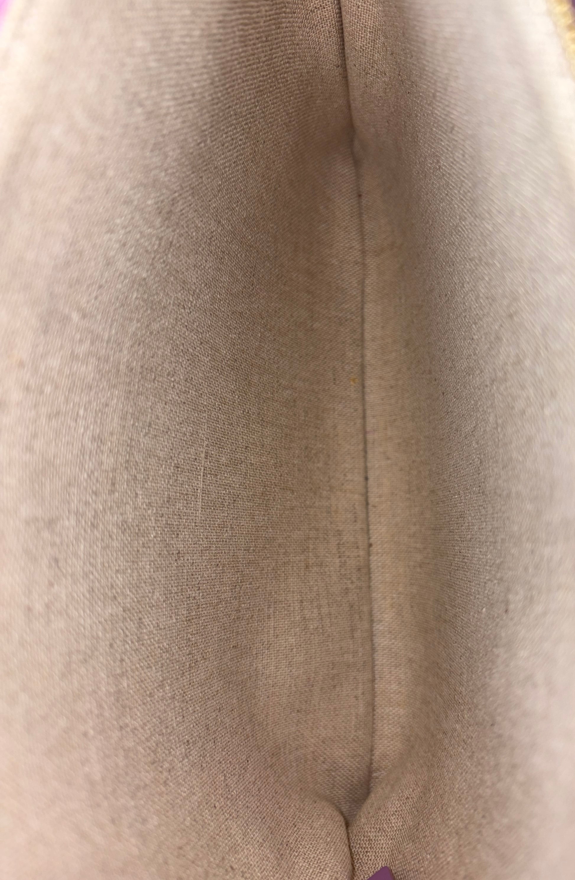 Celine small logo wriswristlet let beige canvas /mauve leather clutch