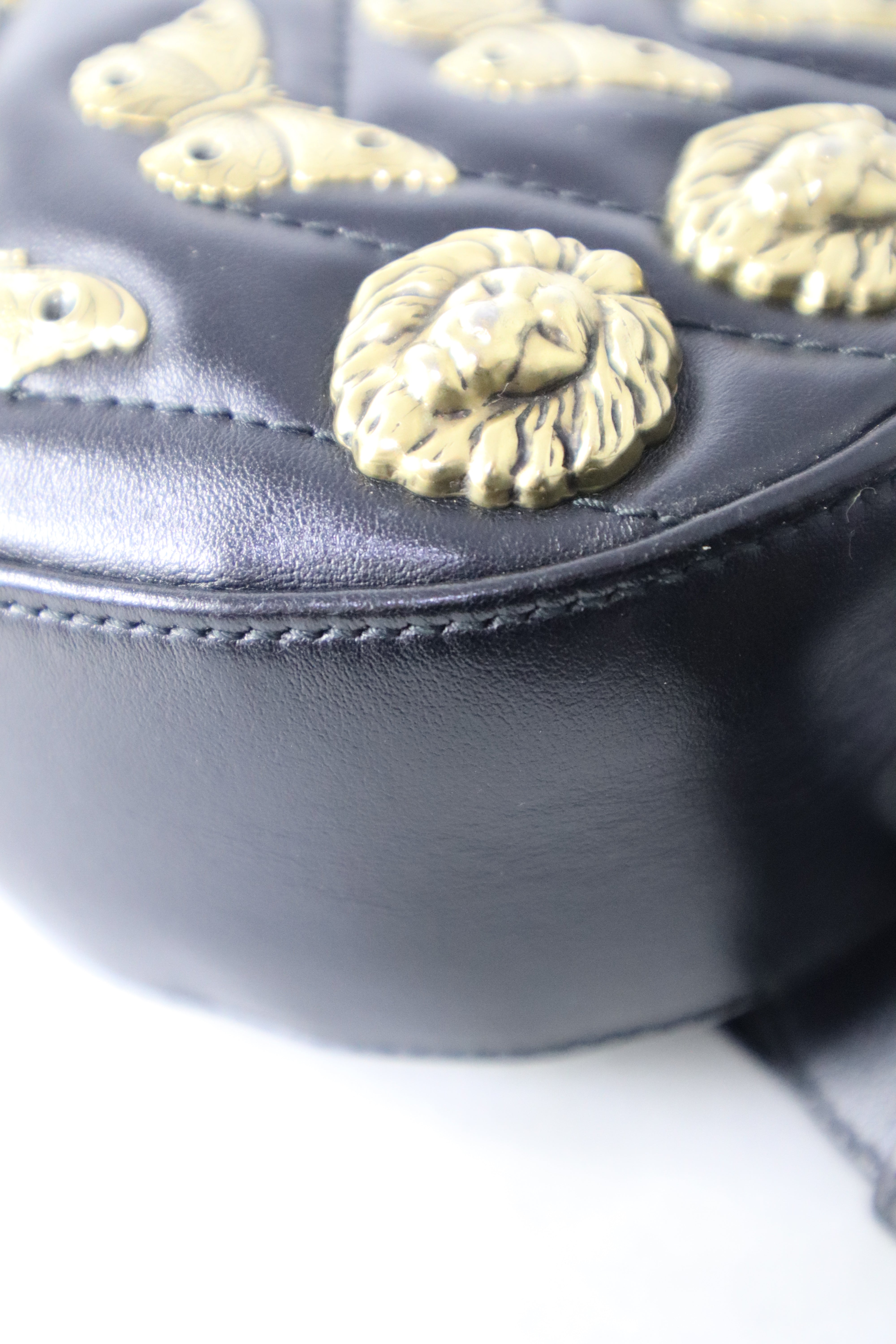 Gucci Black Applique Belt Bag