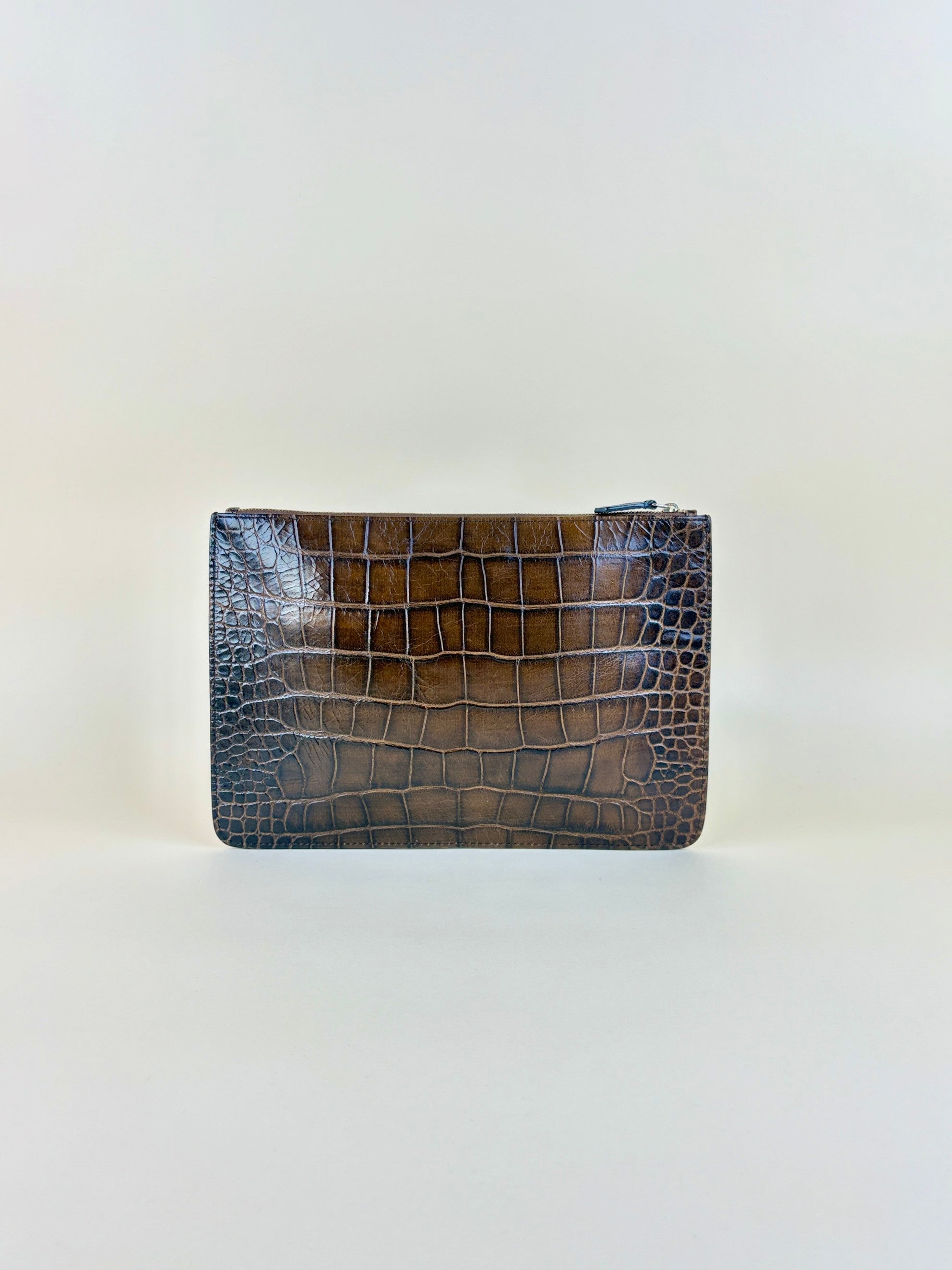 Givenchy Dark Brown Antigona Medium Zip Clutch