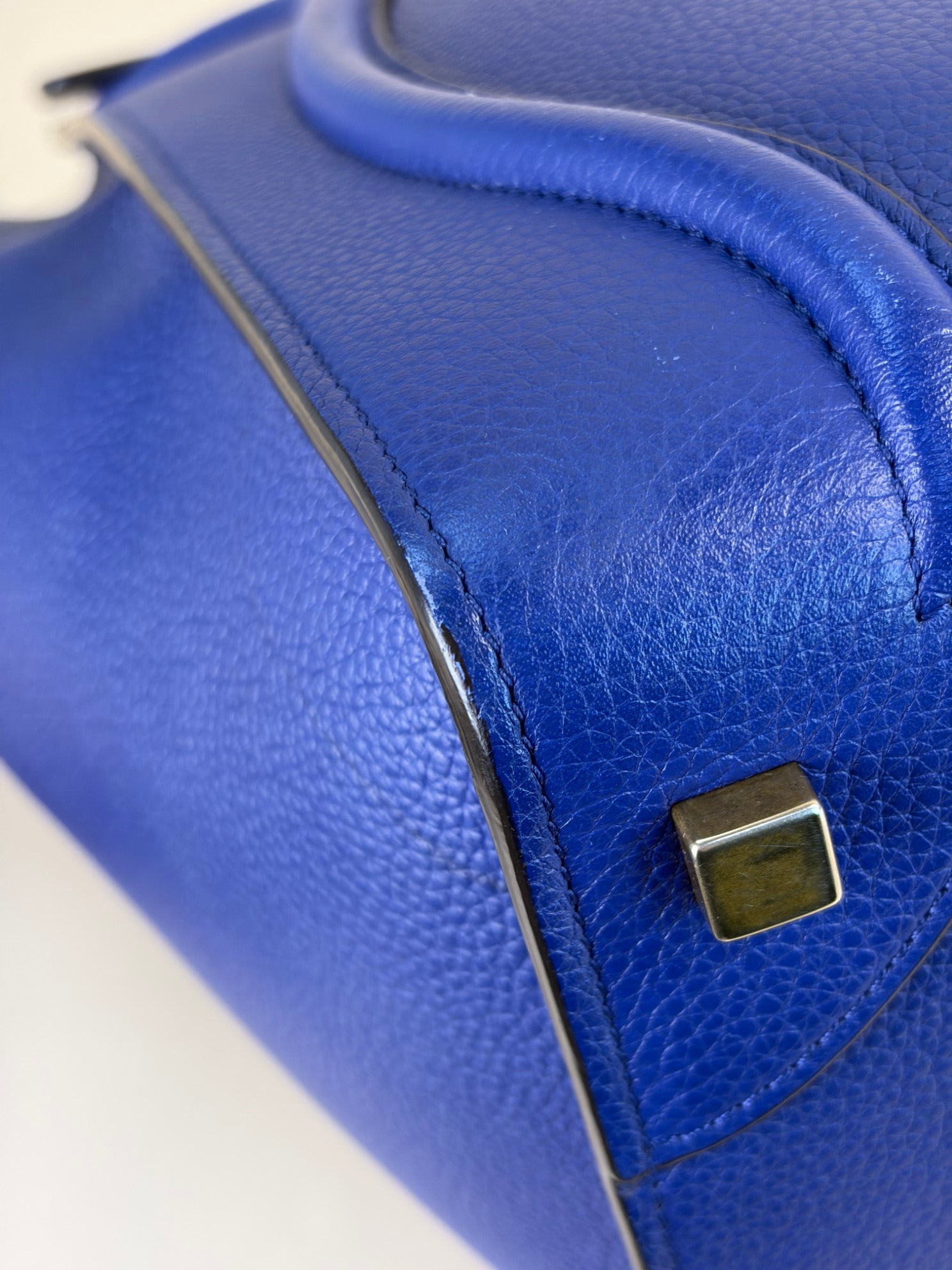 Celine Blue Mini Luggage Tote Bag
