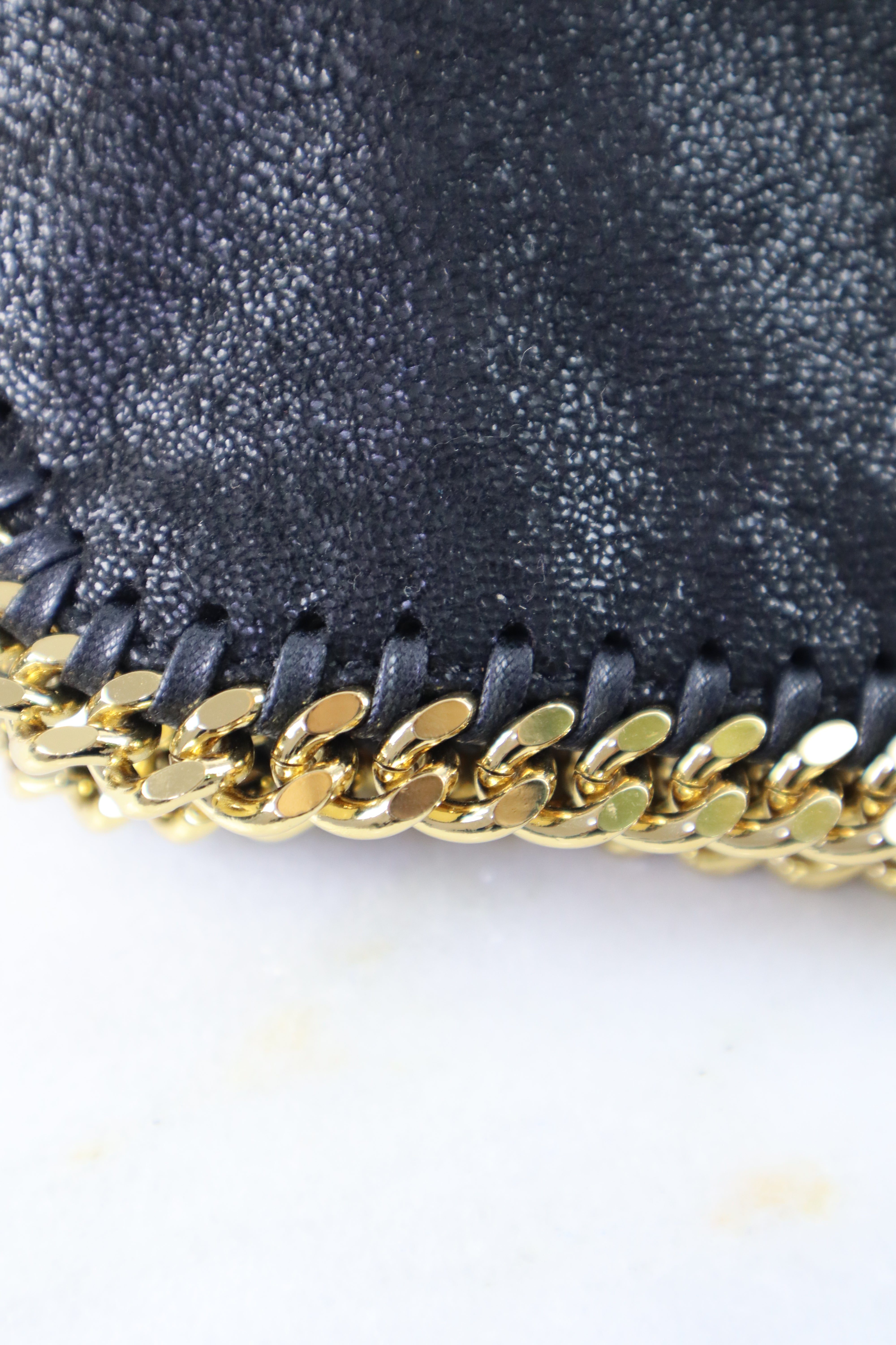 Stella Mccartney Black Falabella Fold Over Bag