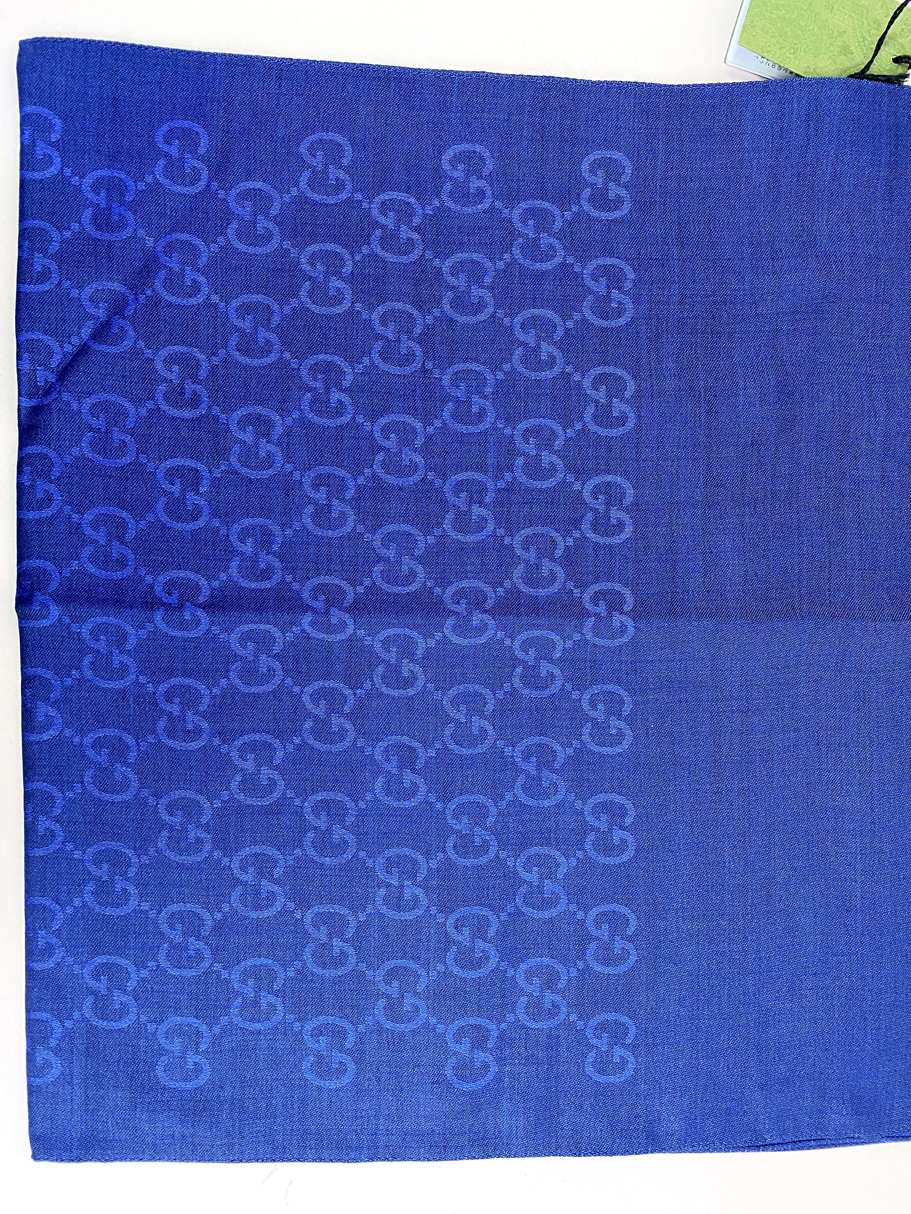 Gucci Blue GG Scarf