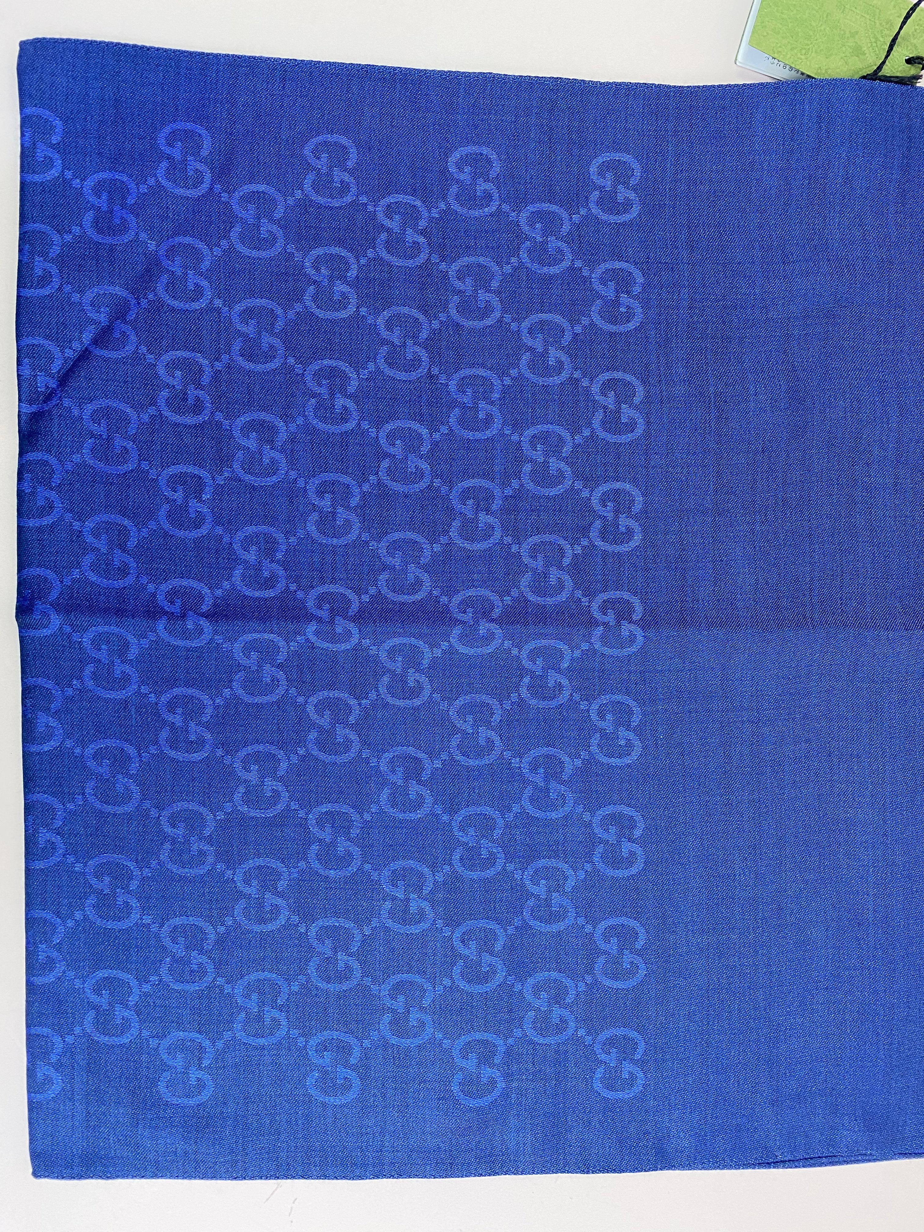 Gucci Blue GG Scarf