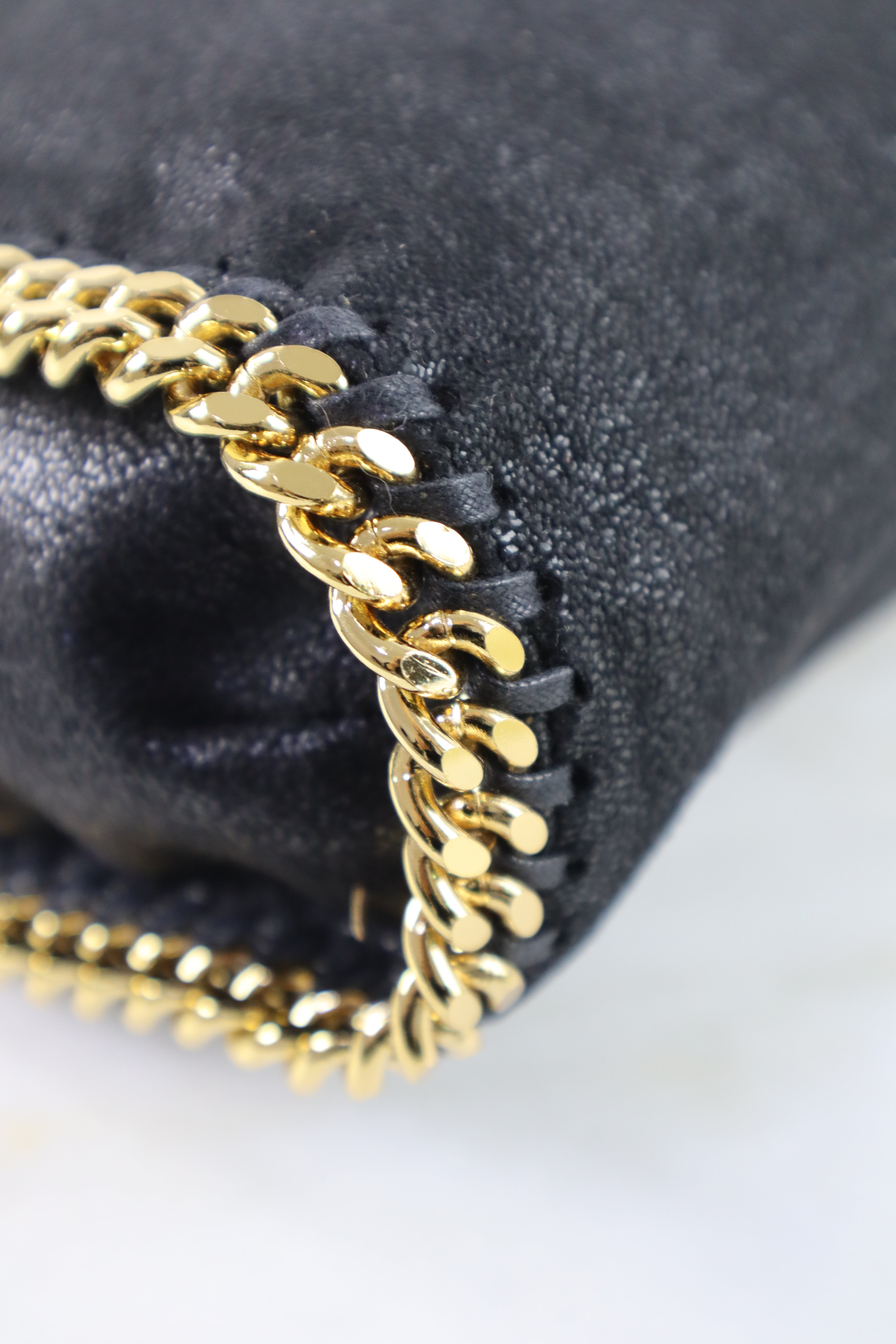 Stella Mccartney Black Falabella Fold Over Bag