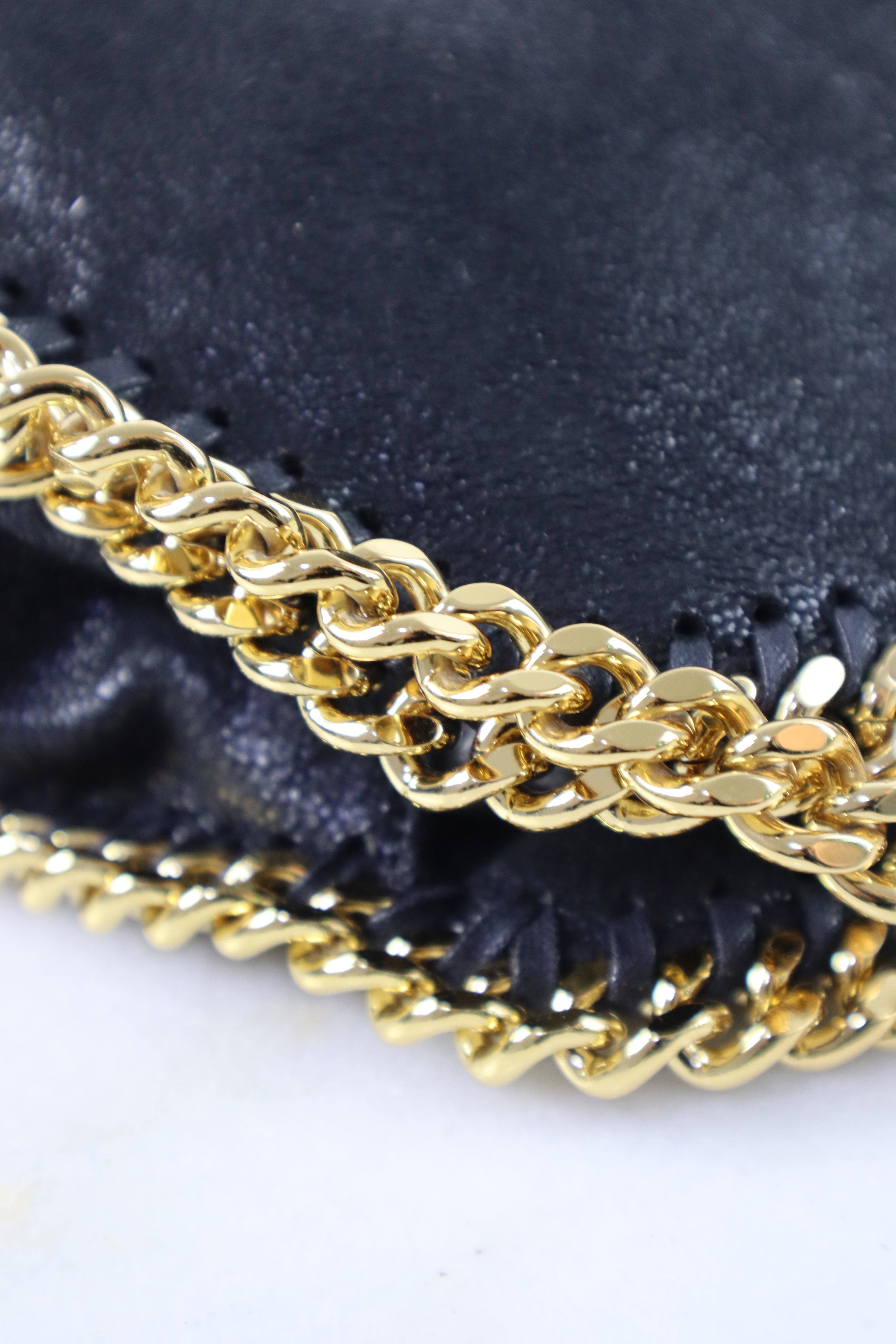 Stella Mccartney Black Falabella Fold Over Bag