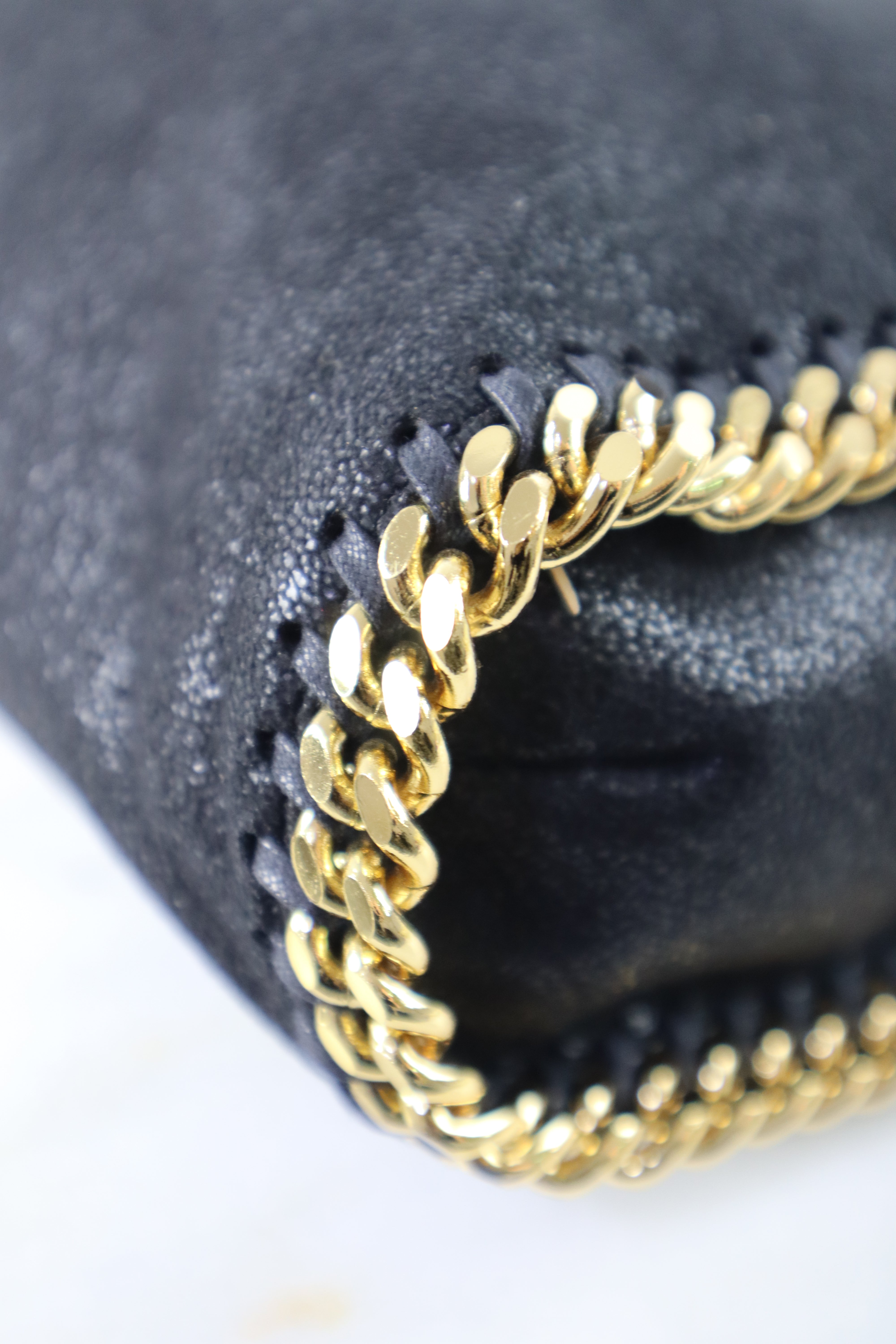 Stella Mccartney Black Falabella Fold Over Bag