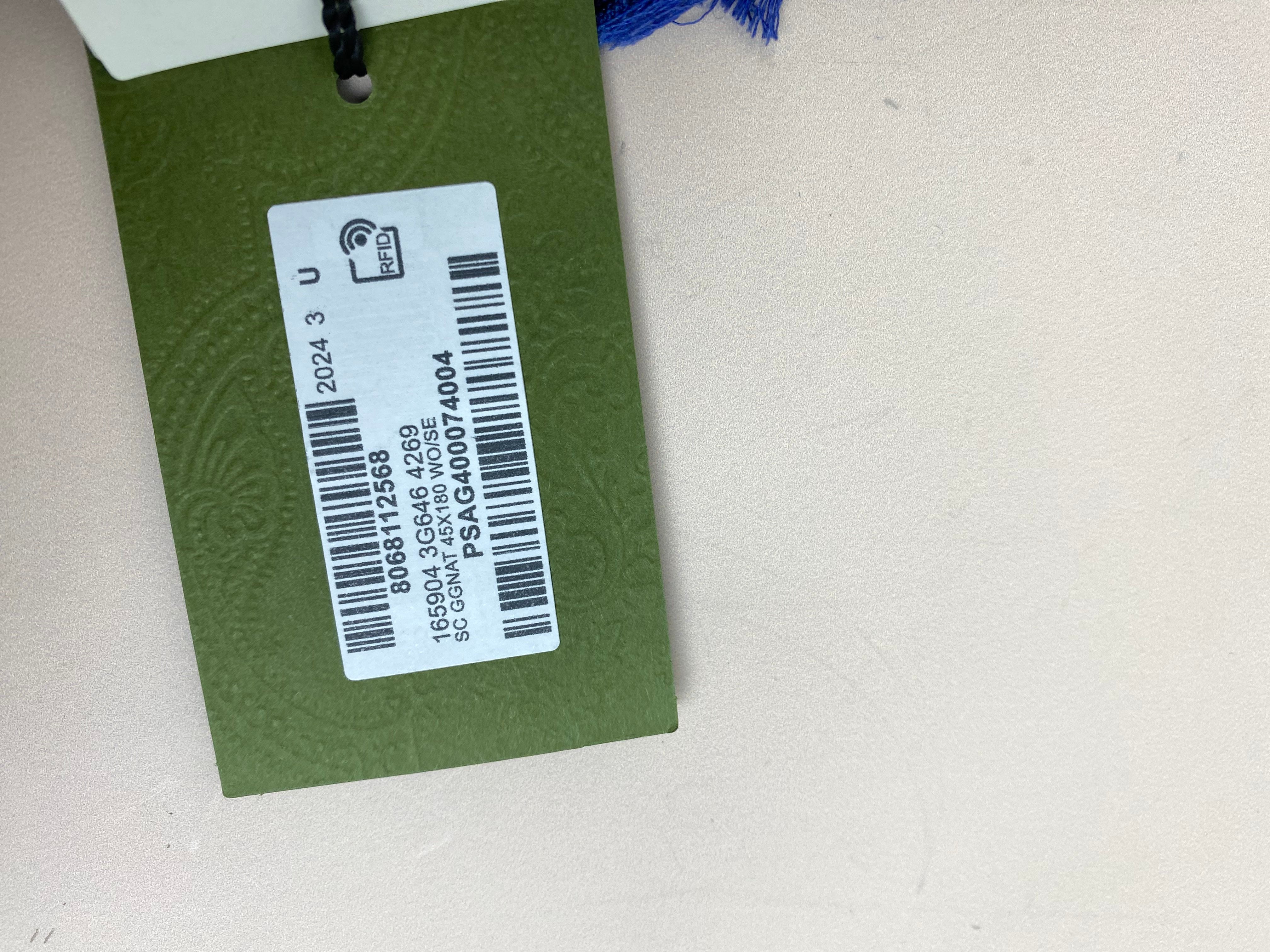 Gucci Blue GG Scarf