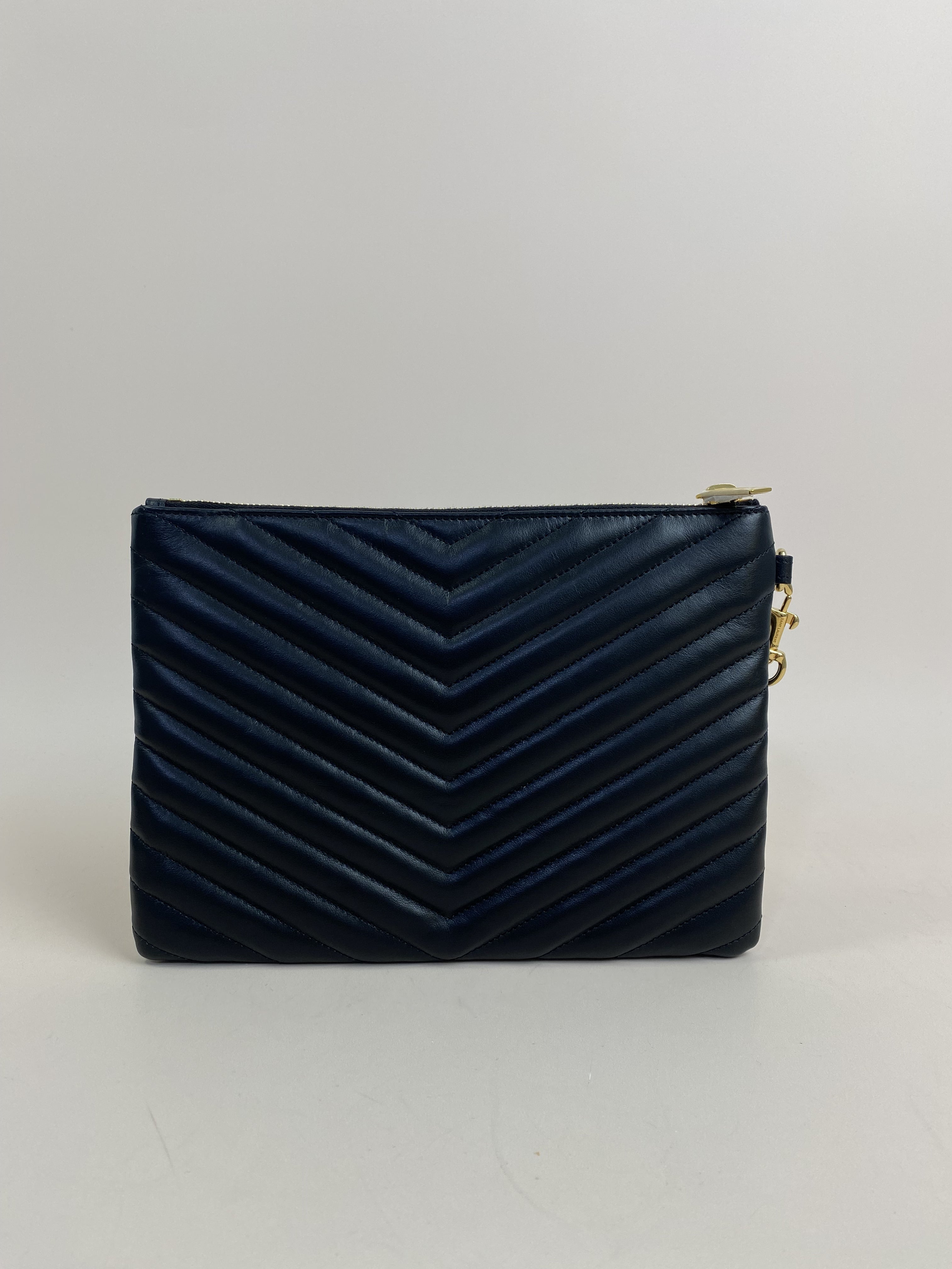 YSL Black Cassandra Classic Clutch