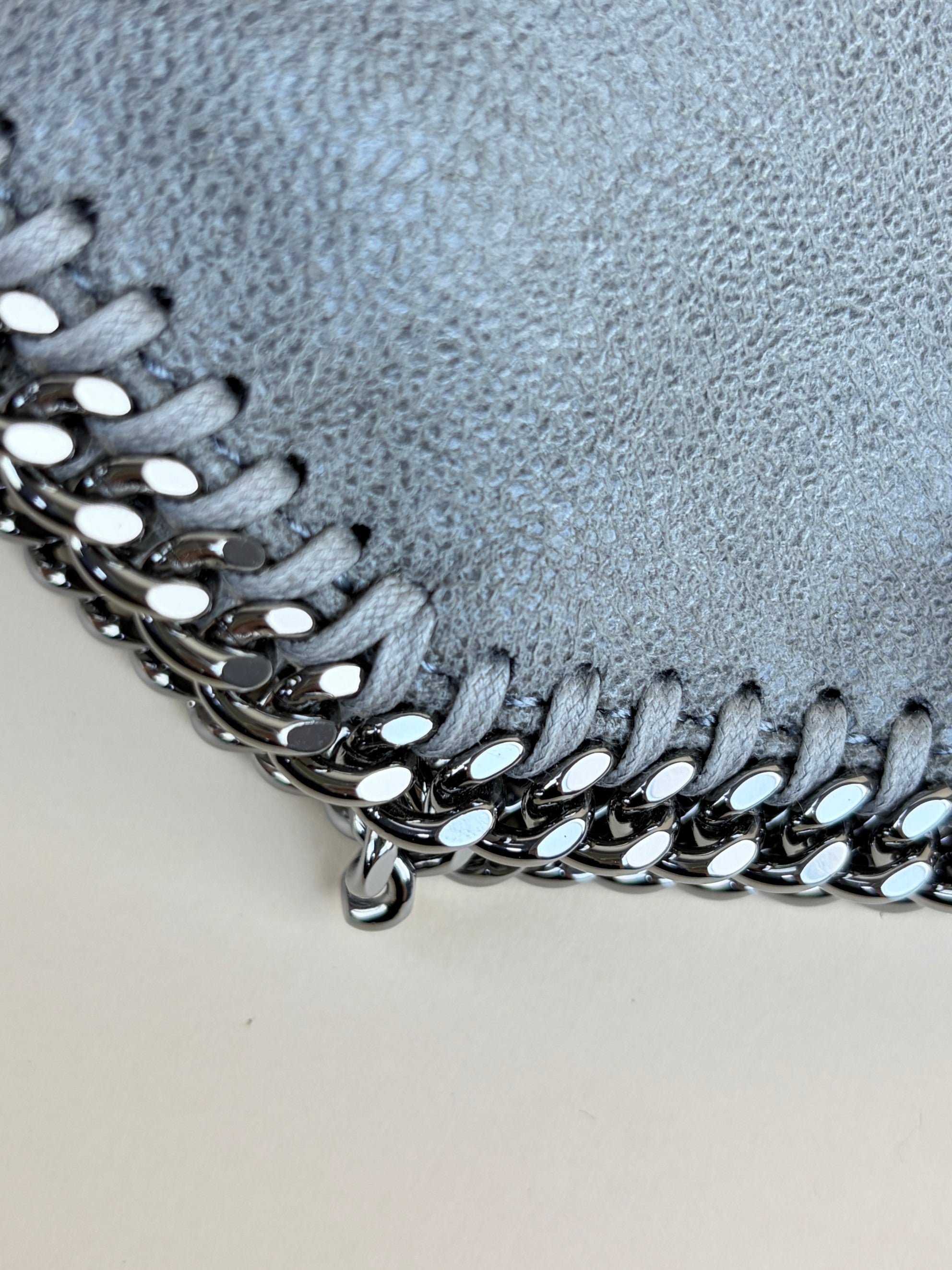 Stella Mccartney Grey Falabella Tiny Crossbody Bag