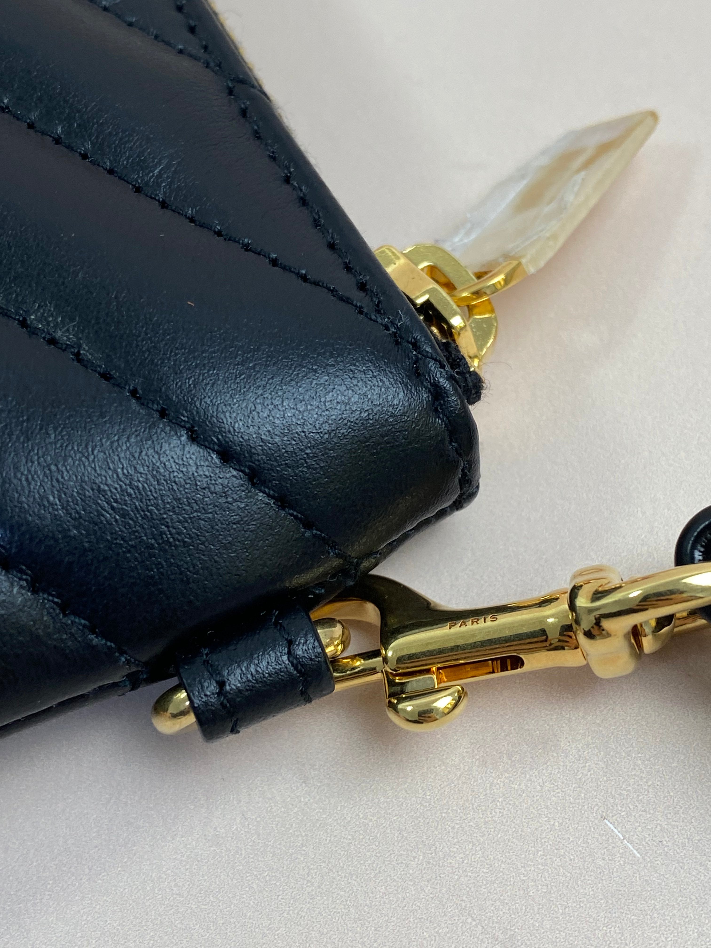 YSL Black Cassandra Classic Clutch