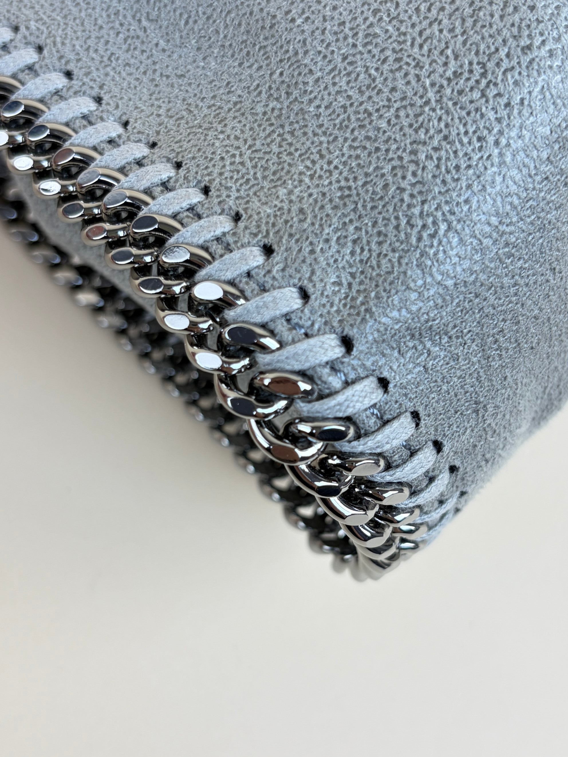 Stella Mccartney Grey Falabella Tiny Crossbody Bag